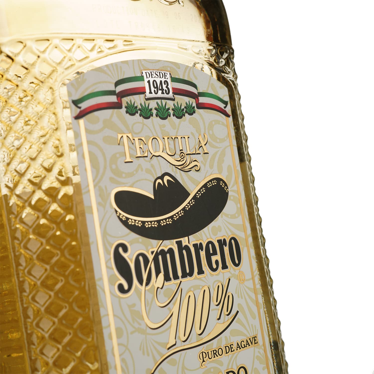 Текіла Sombrero Reposado 100% Agave, 38%, 0,7 л