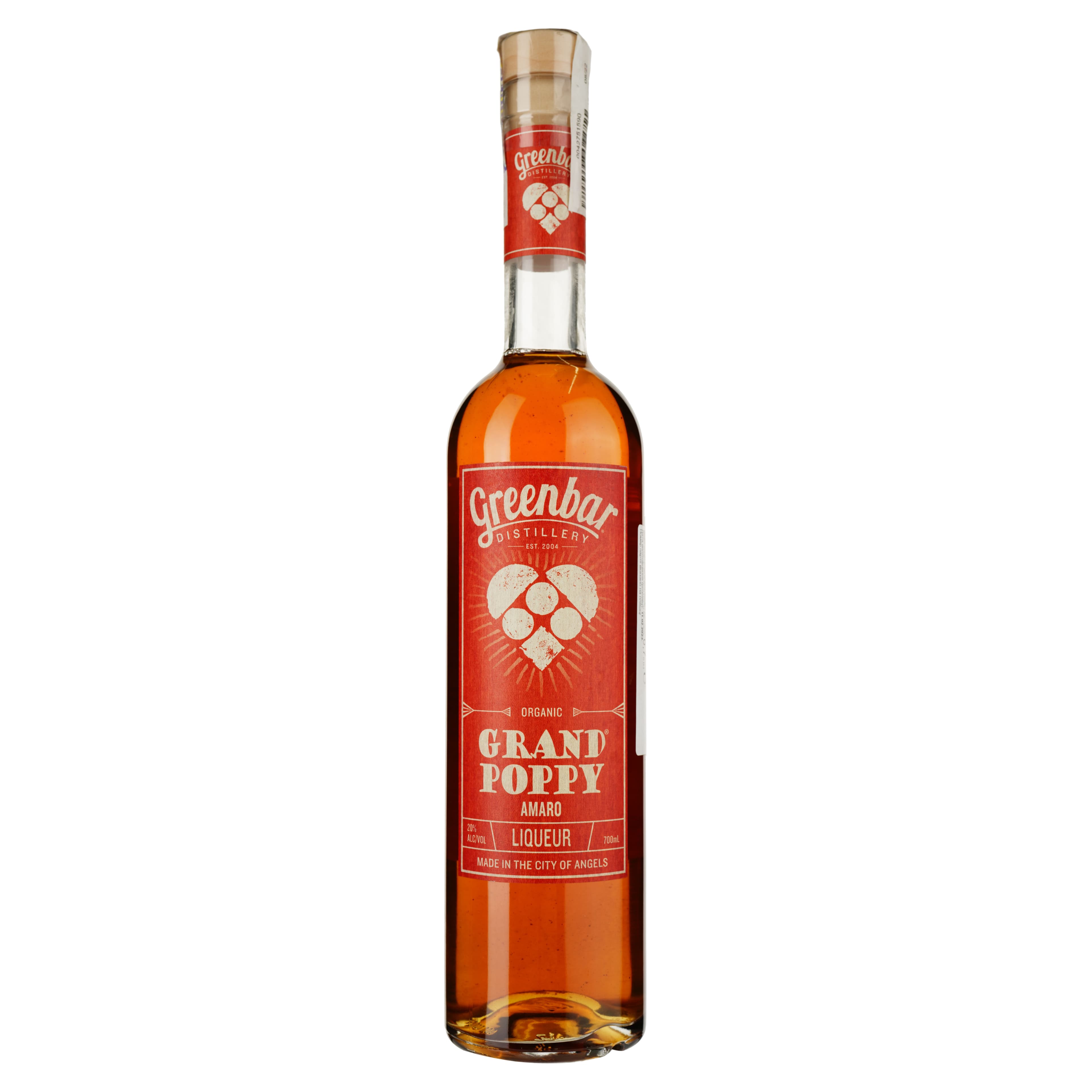 Лікер Greenbar Grand Poppy Amaro Organic, 20%, 0,7 л (818724)