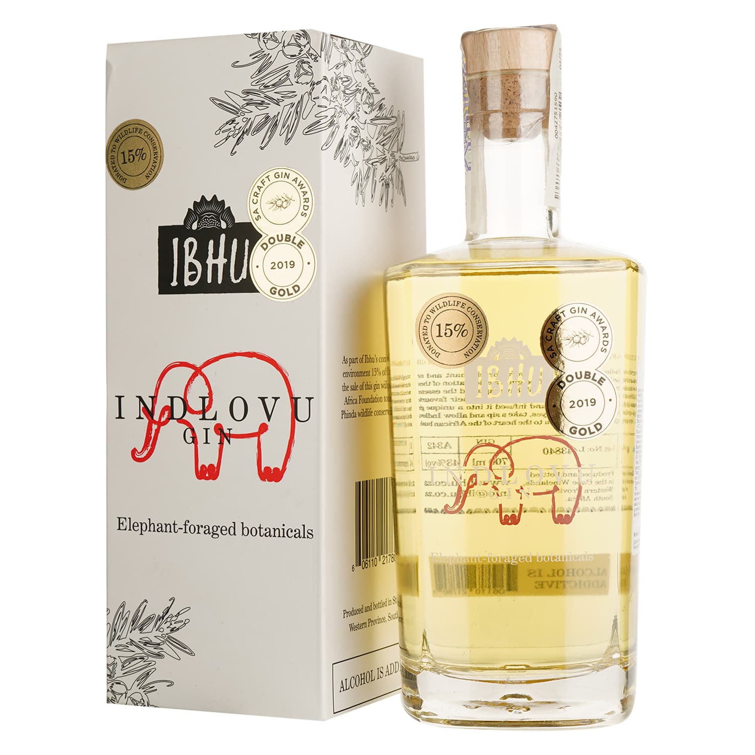 Уцінка. Джин Ibhu Indlovu Elephant-Foraged Botanicals Gin 43% 0.7 л