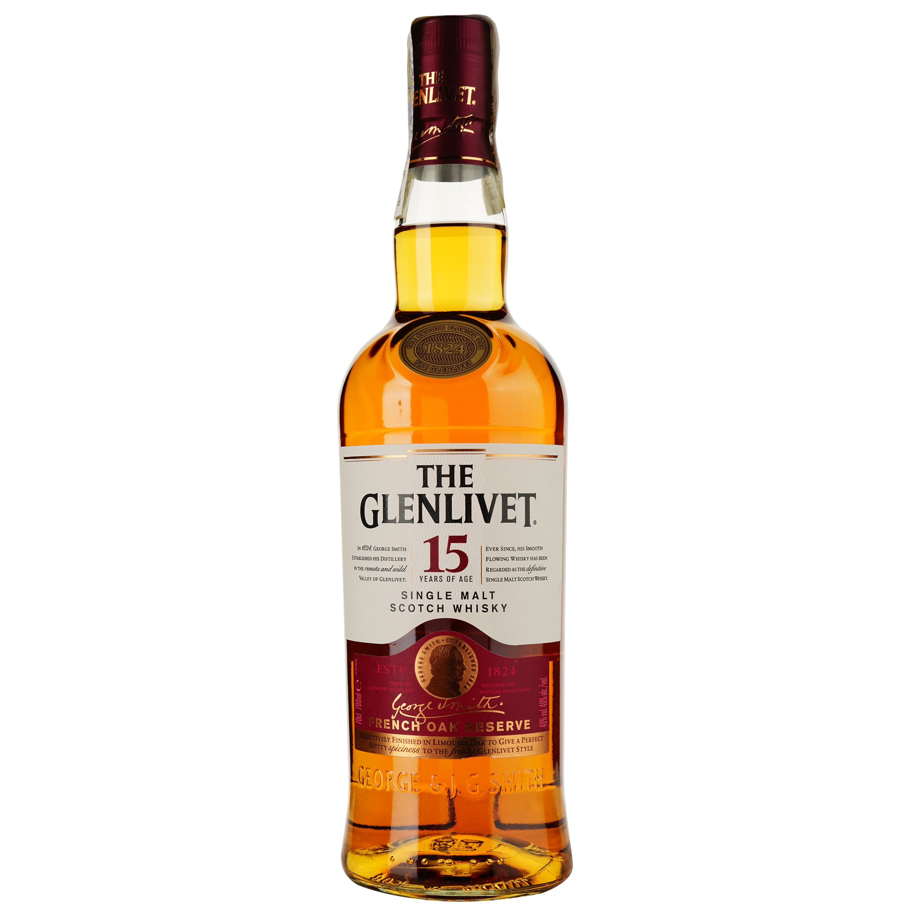Віскі The Glenlivet 15 yo, в подарунковій упаковці, 40%, 0,7 л