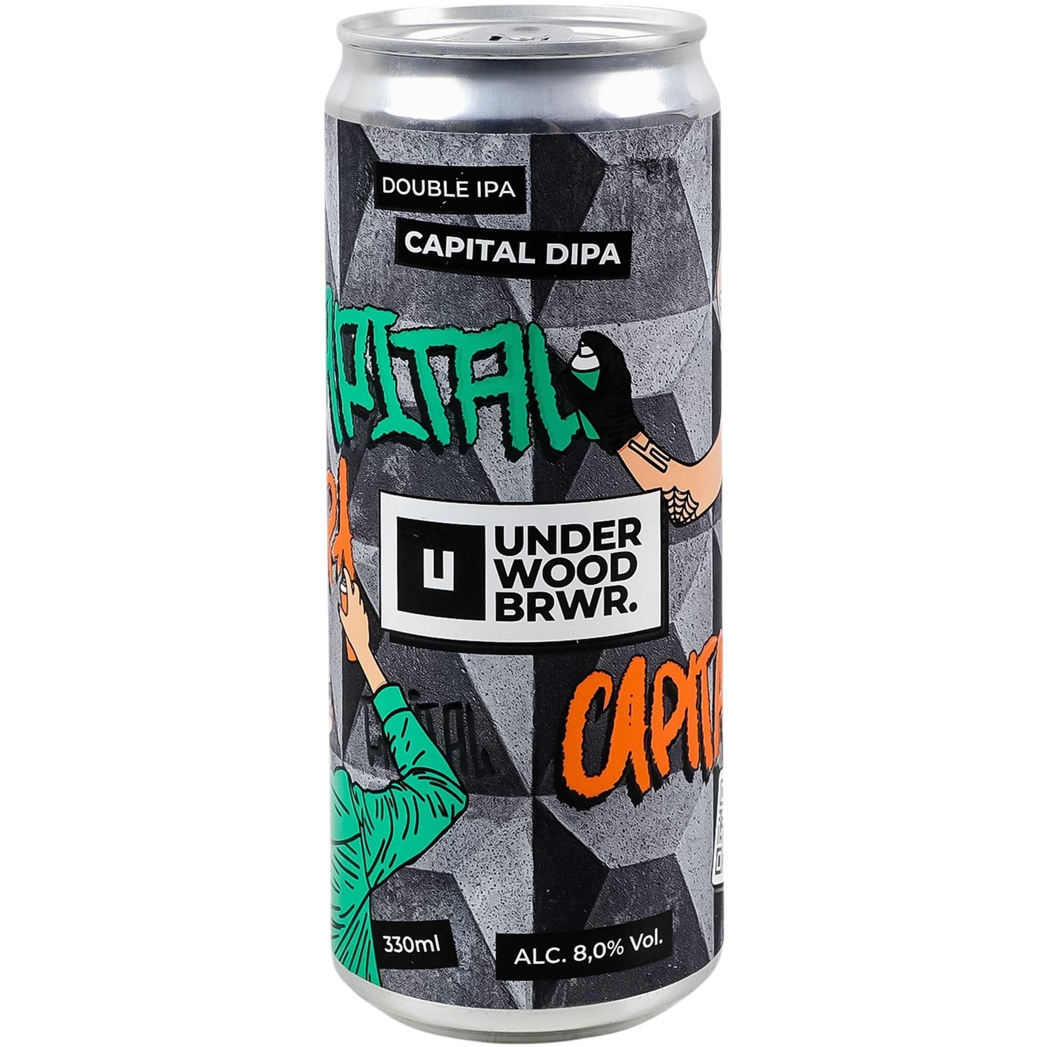 Пиво Underwood Brewery Double IPA Capital Dipa світле 8% 0.33 л з/б