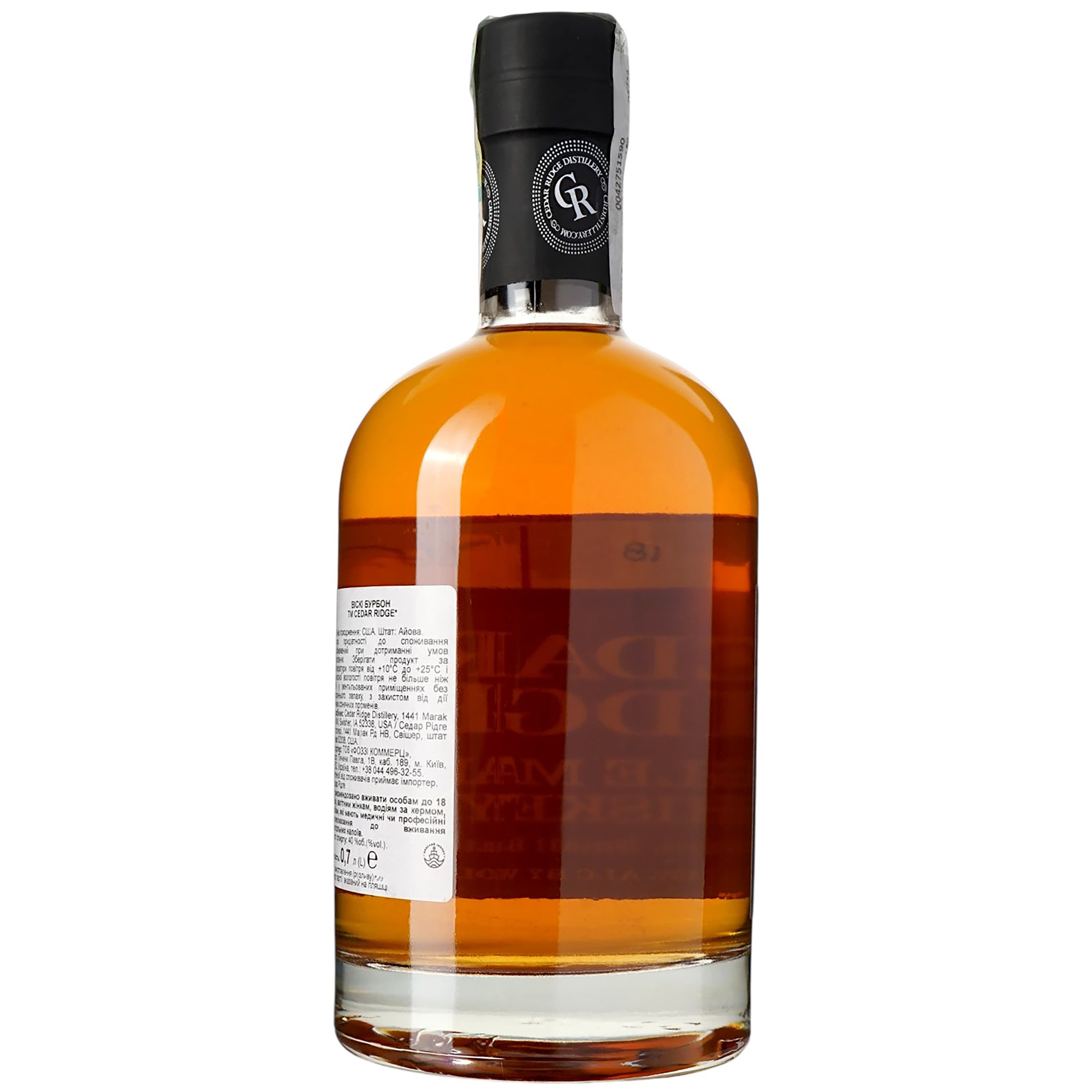 Віскі Cedar Ridge Single Malt 40% 0.7 л