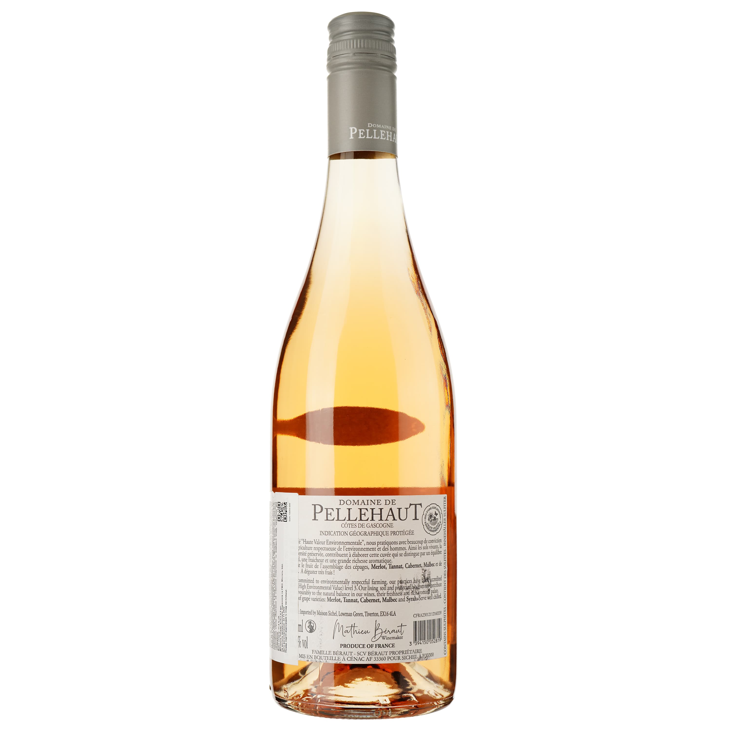 Вино Domaine de Pellehaut Harmonie Rose Cotes de Gascogne IGP, рожеве, сухе, 11,5%, 0,75 л