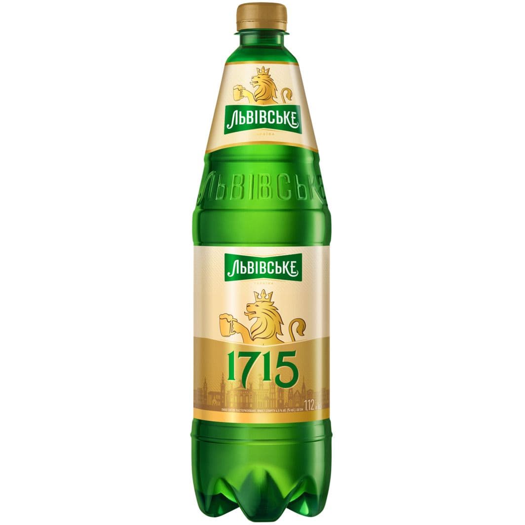 Пиво Львівське 1715 світле 4.5% 1.12 л (921564)