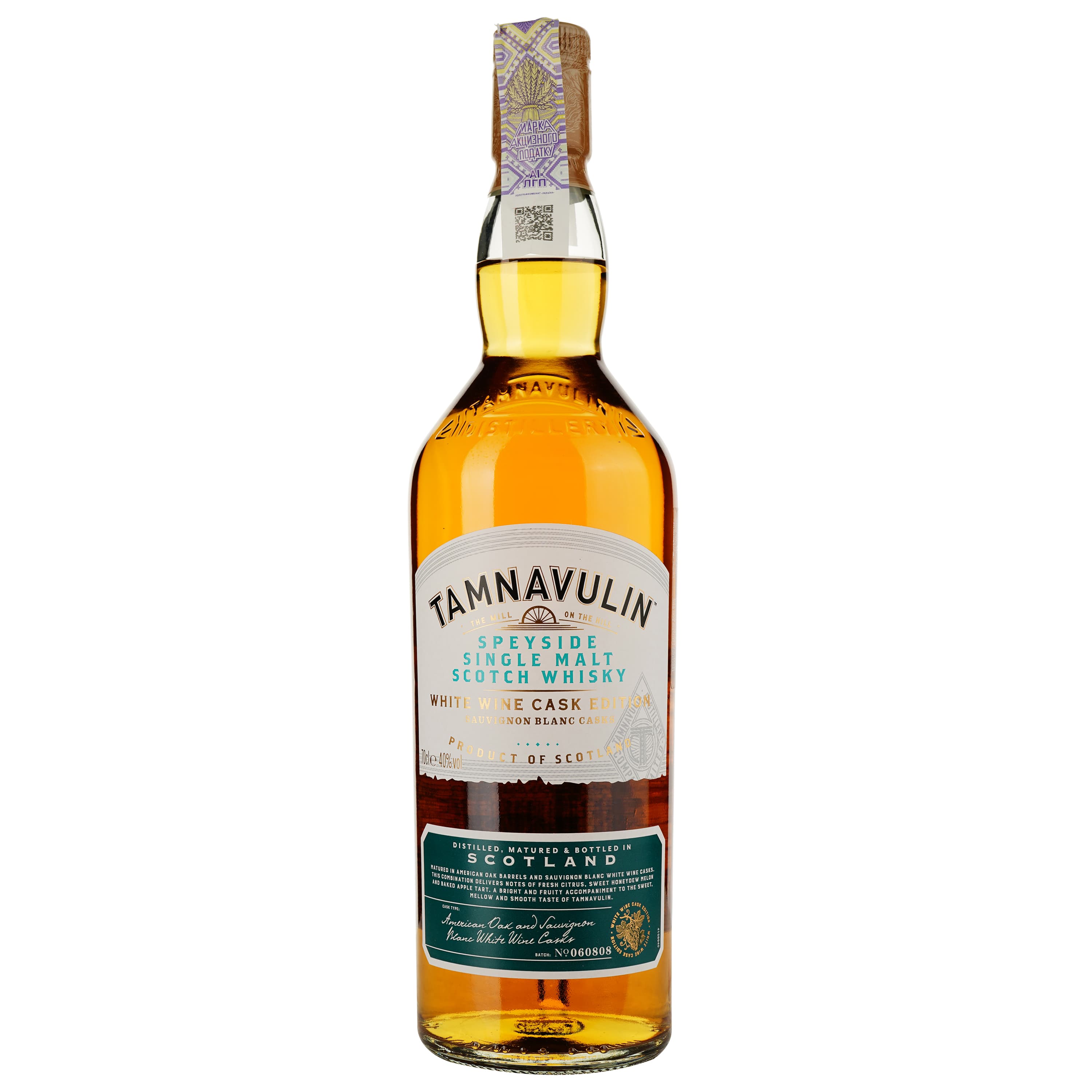 Віскі Tamnavulin Sauvignon Blanc Cask Single Malt Scotch Whisky 40% 0.7 л