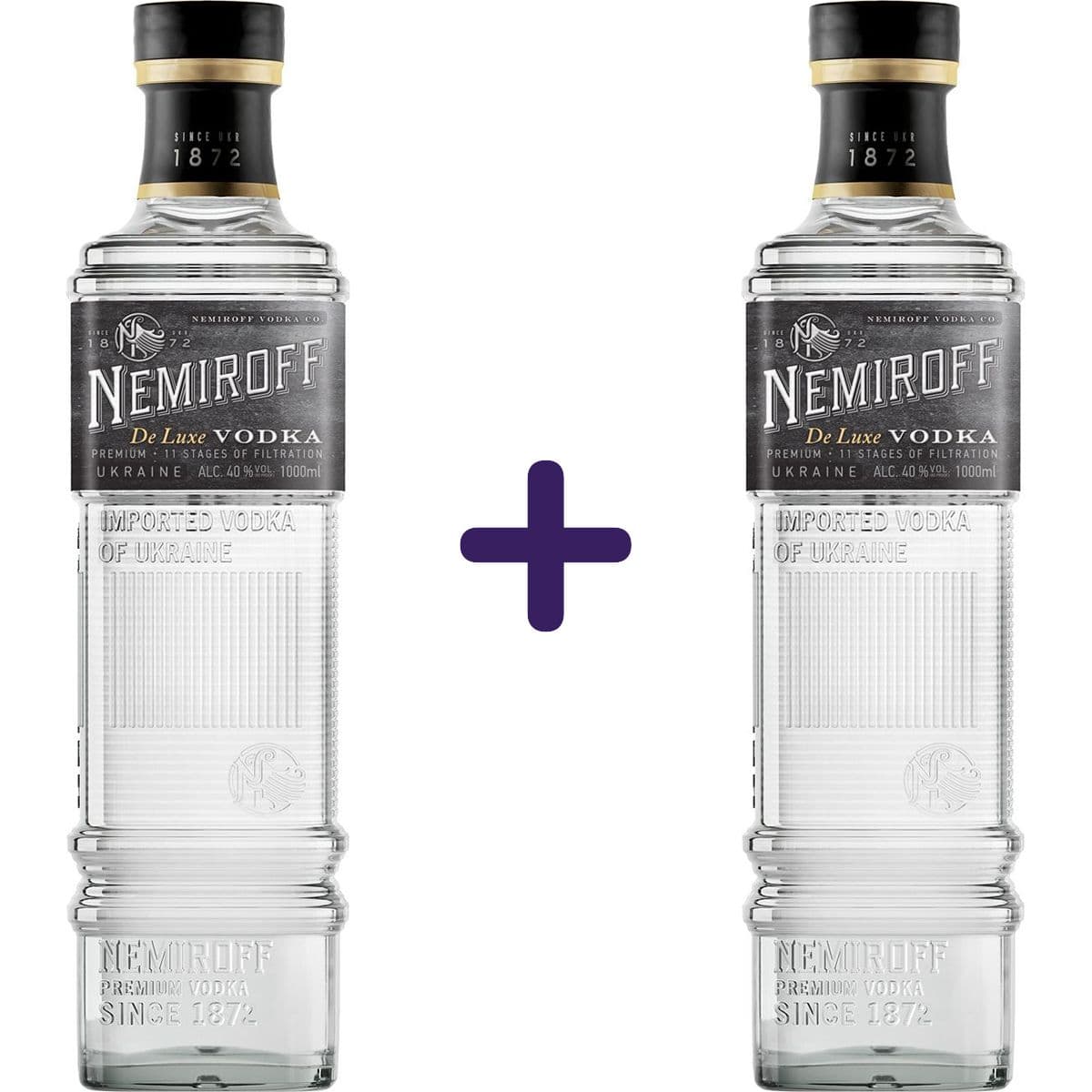 Горілка особлива Nemiroff De Luxe 40% 1 л х 2 шт.