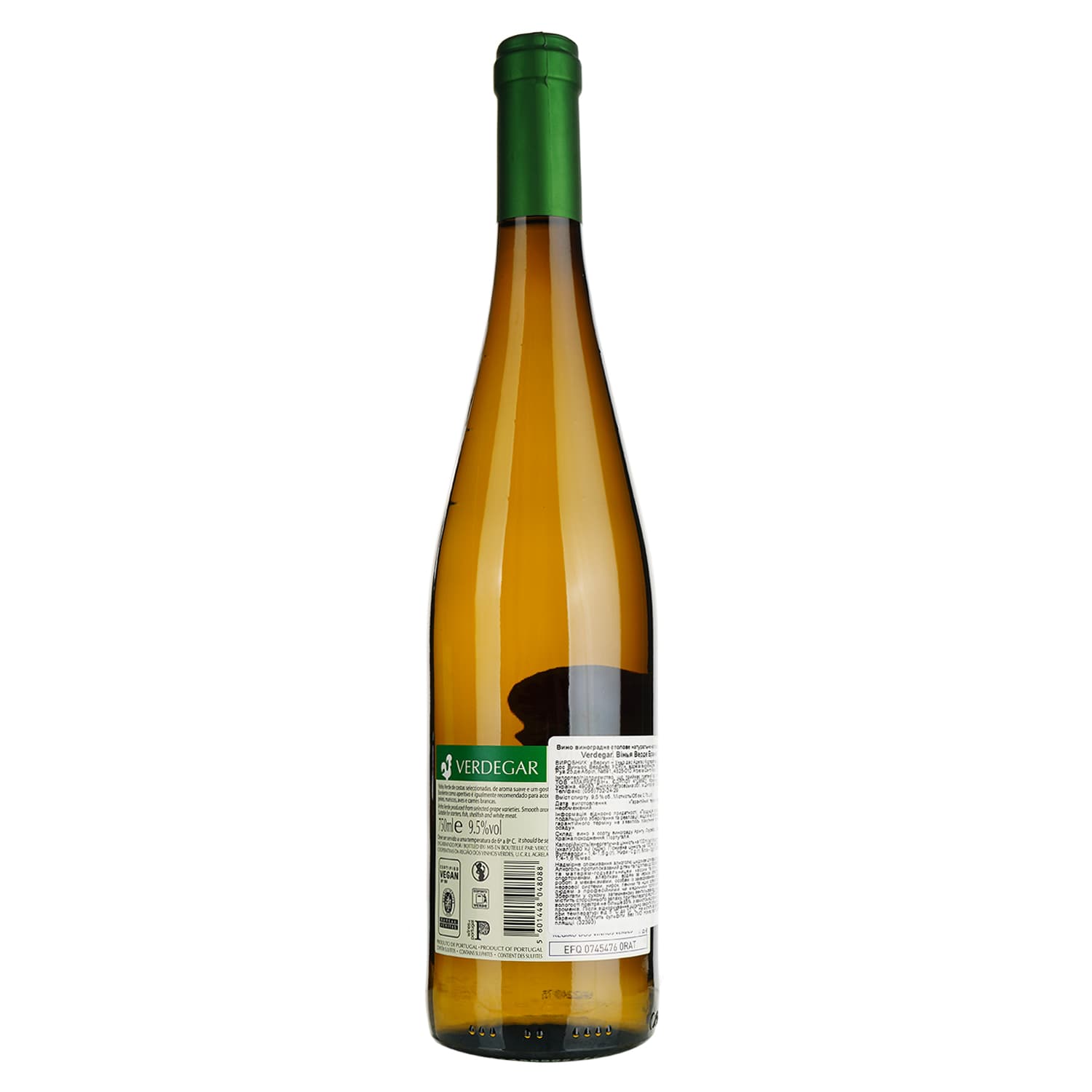 Вино Verdegar Vinho Verde Branco DO, біле, напівсухе, 9,5%, 0,75 л (32393)