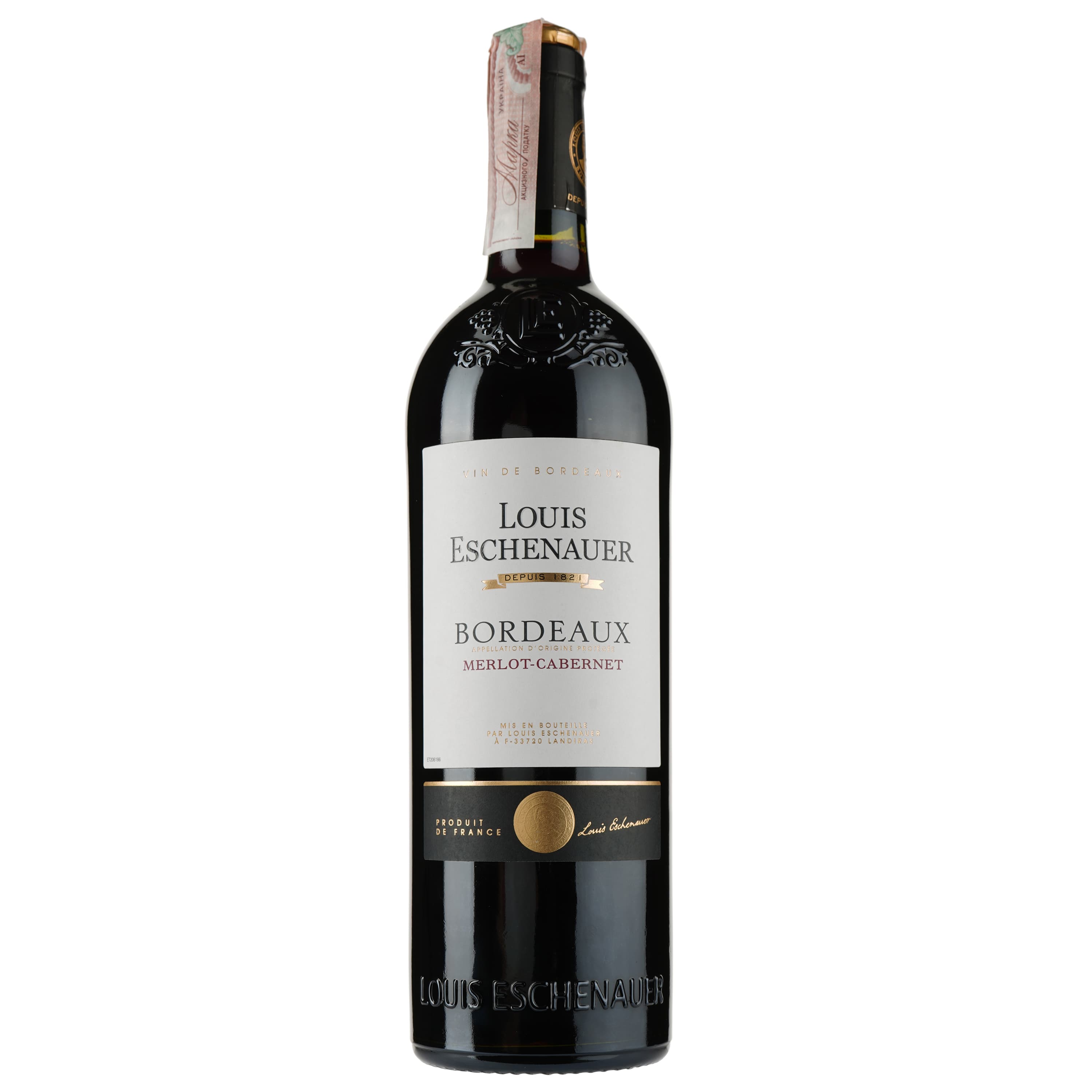 Вино Louis Eschenauer Bordeaux Rouge, червоне, сухе, 13,5%, 0,75 л (1312420)