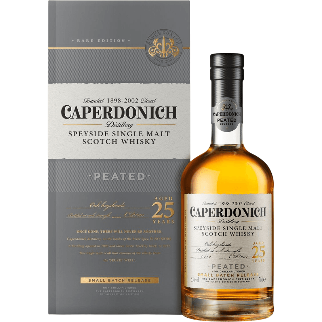 Віскі Caperdonich Peated 25 років витримки 58.1% 0.7 л