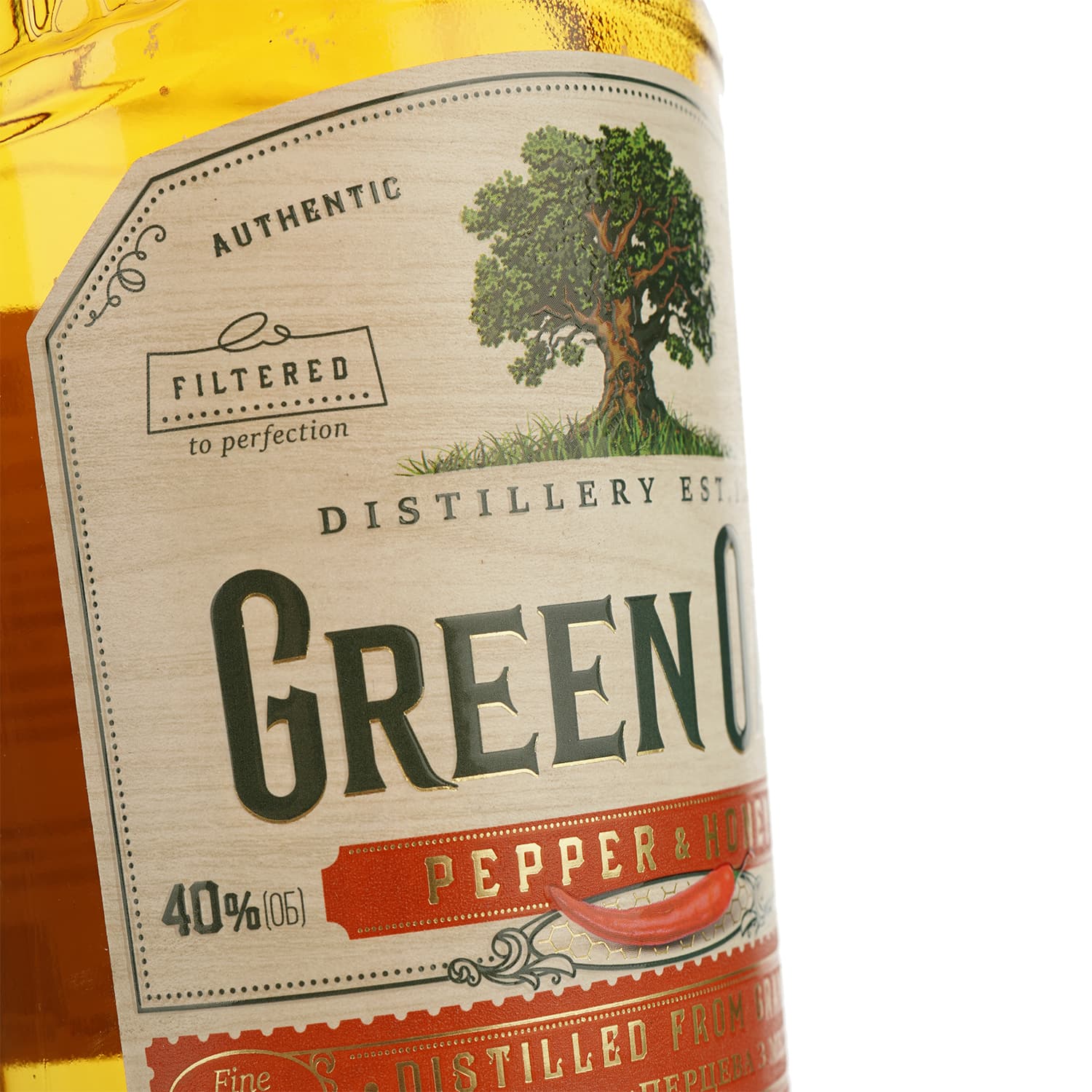 Настоянка Green Oak Перцева з медом 40% 0.5 л