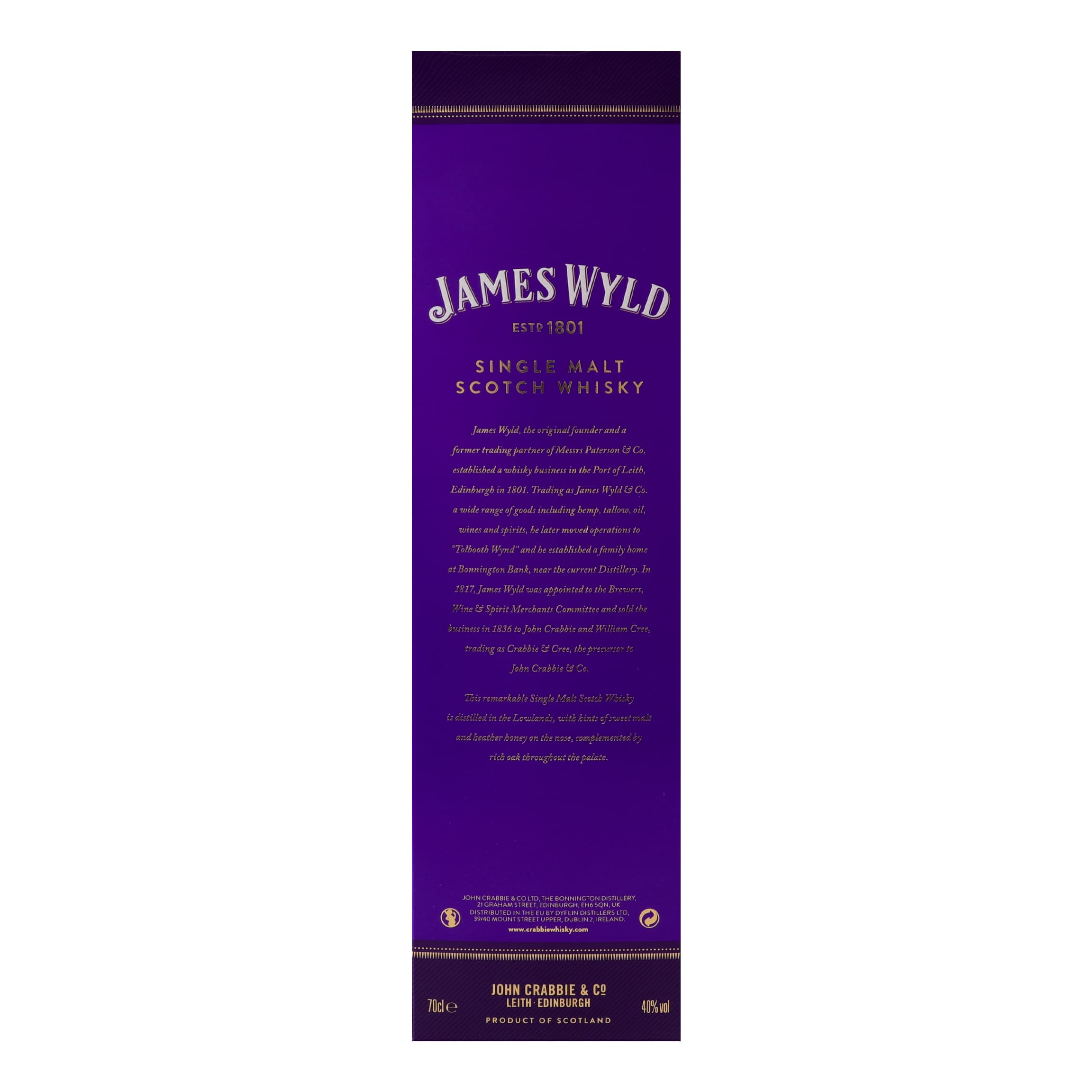 Віскі James Wyld Single Malt Scotch Whisky 40% 0.7 л в подарунковій упаковці