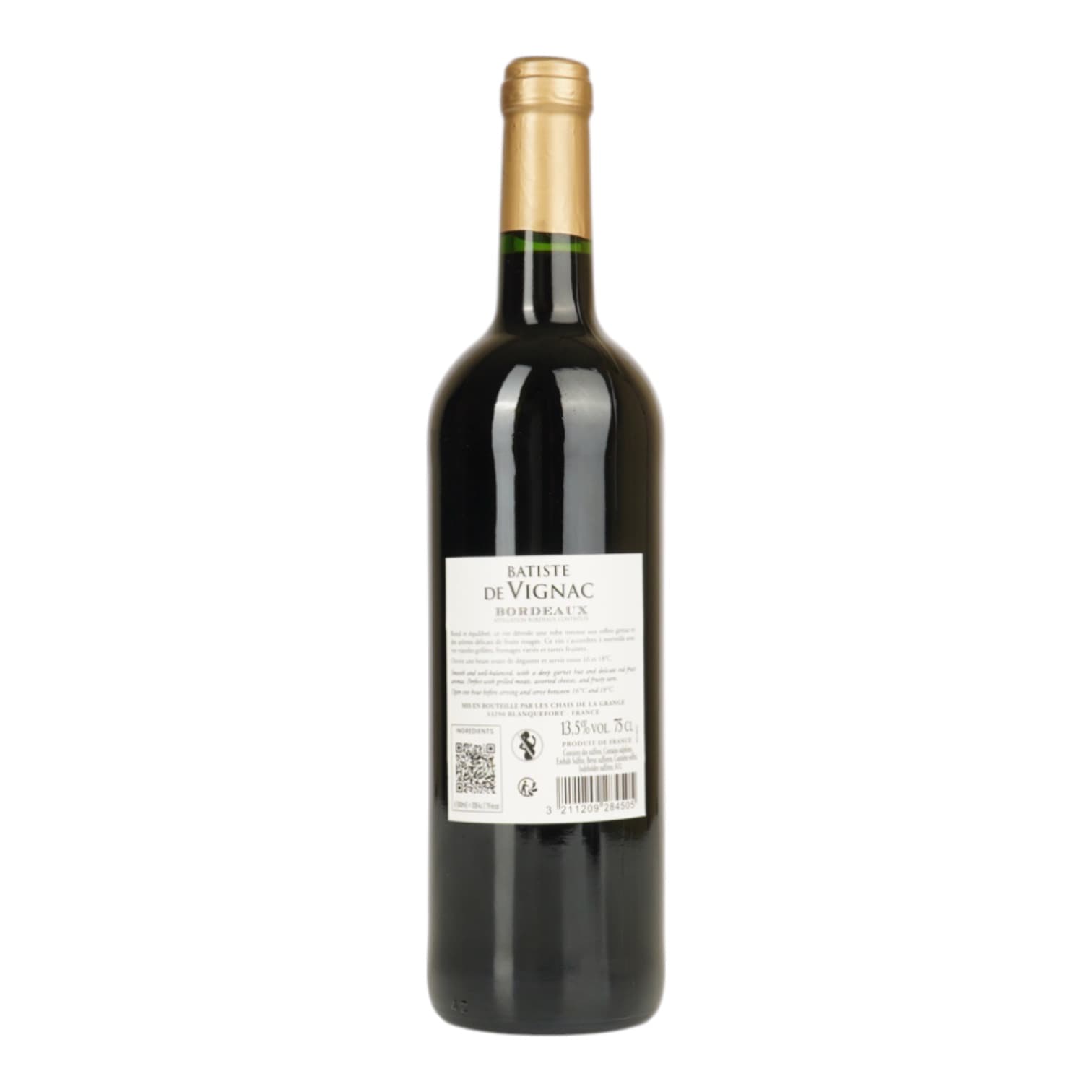 Вино Batiste de Vignac Bordeaux червоне 0.75 л 13.5%