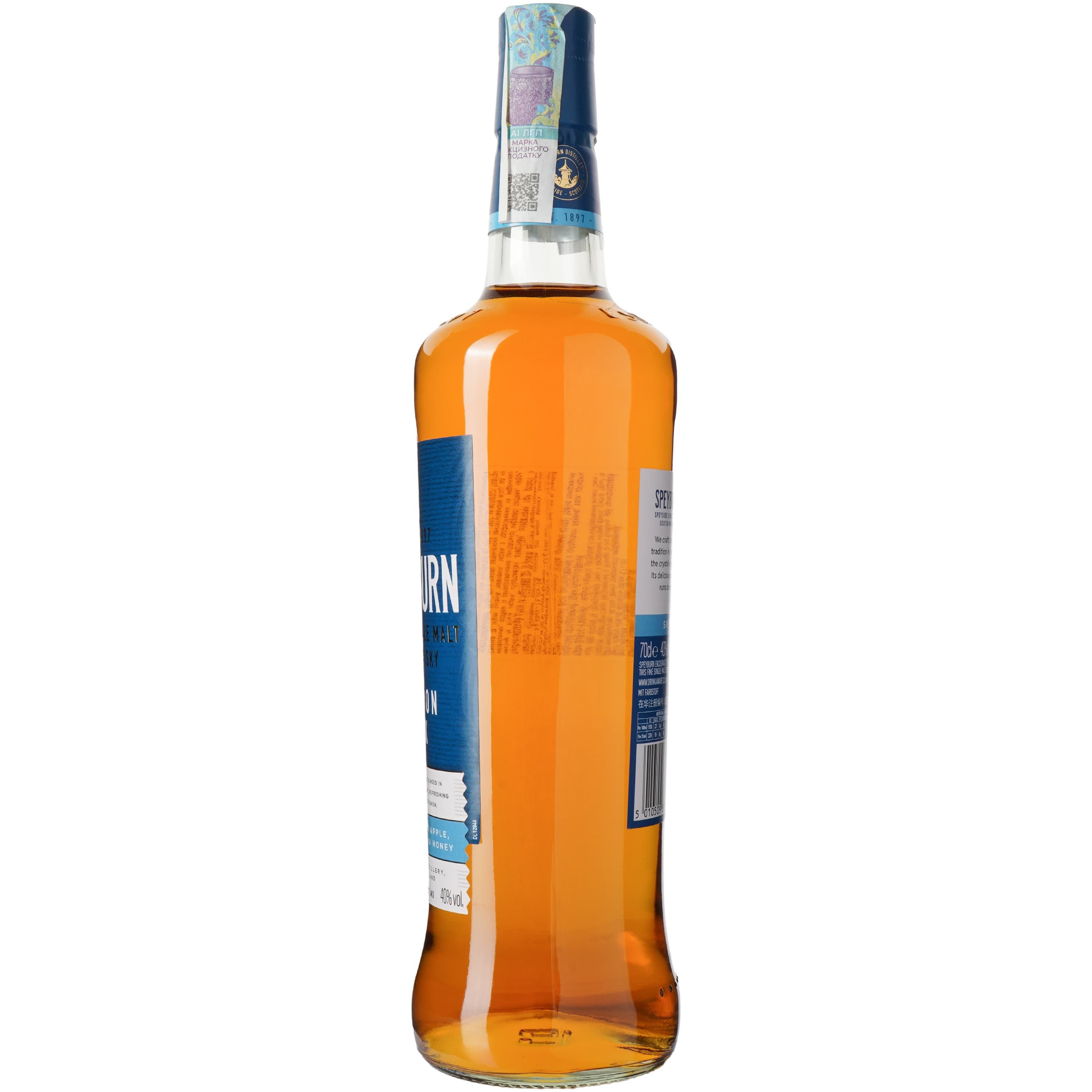 Віскі Speyburn Speyside Burbon Cask Single Malt 40% 0.7 л