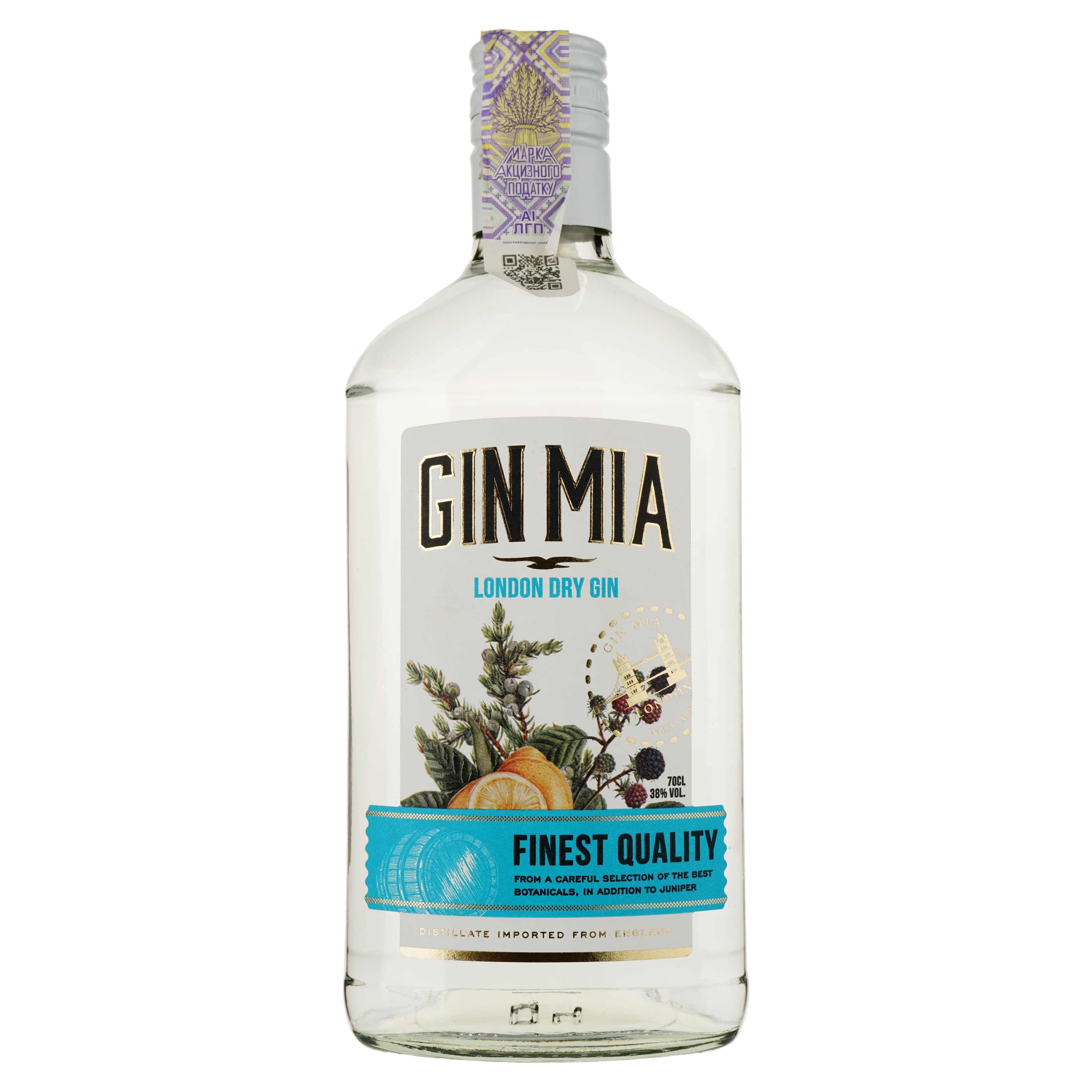 Джин Gin Mia London Dry Gin, 38%, 0,7 л