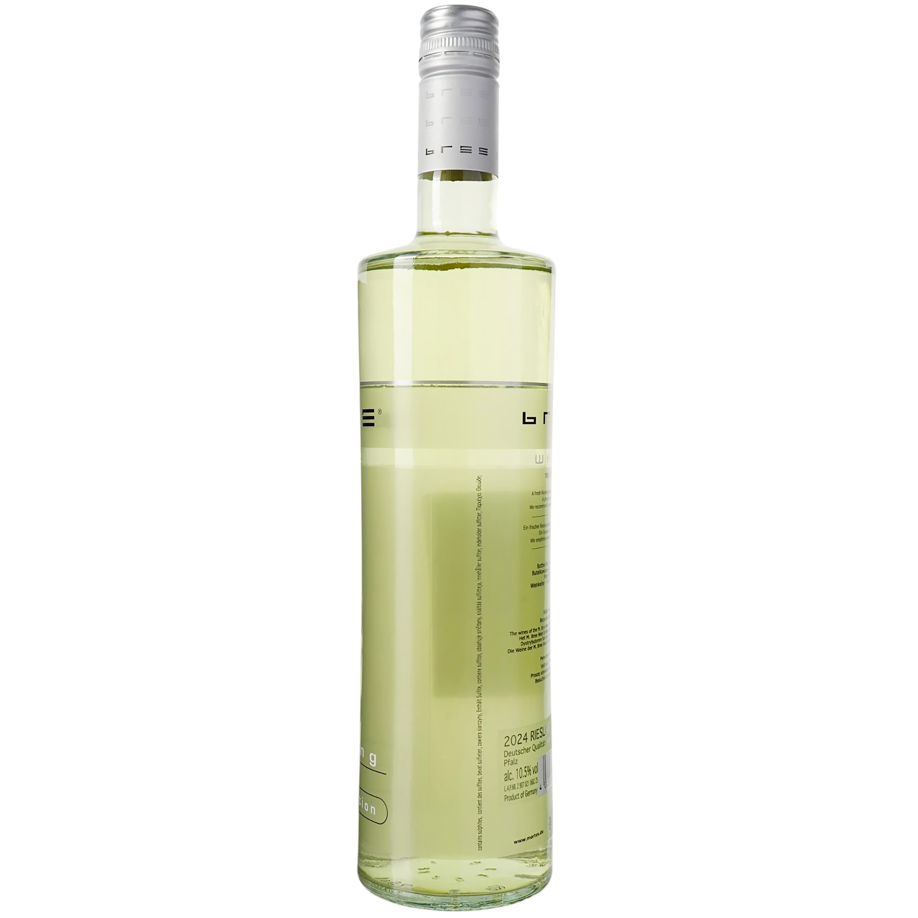 Вино Bree Riesling напівсолодке біле 10.5% 0.75 л