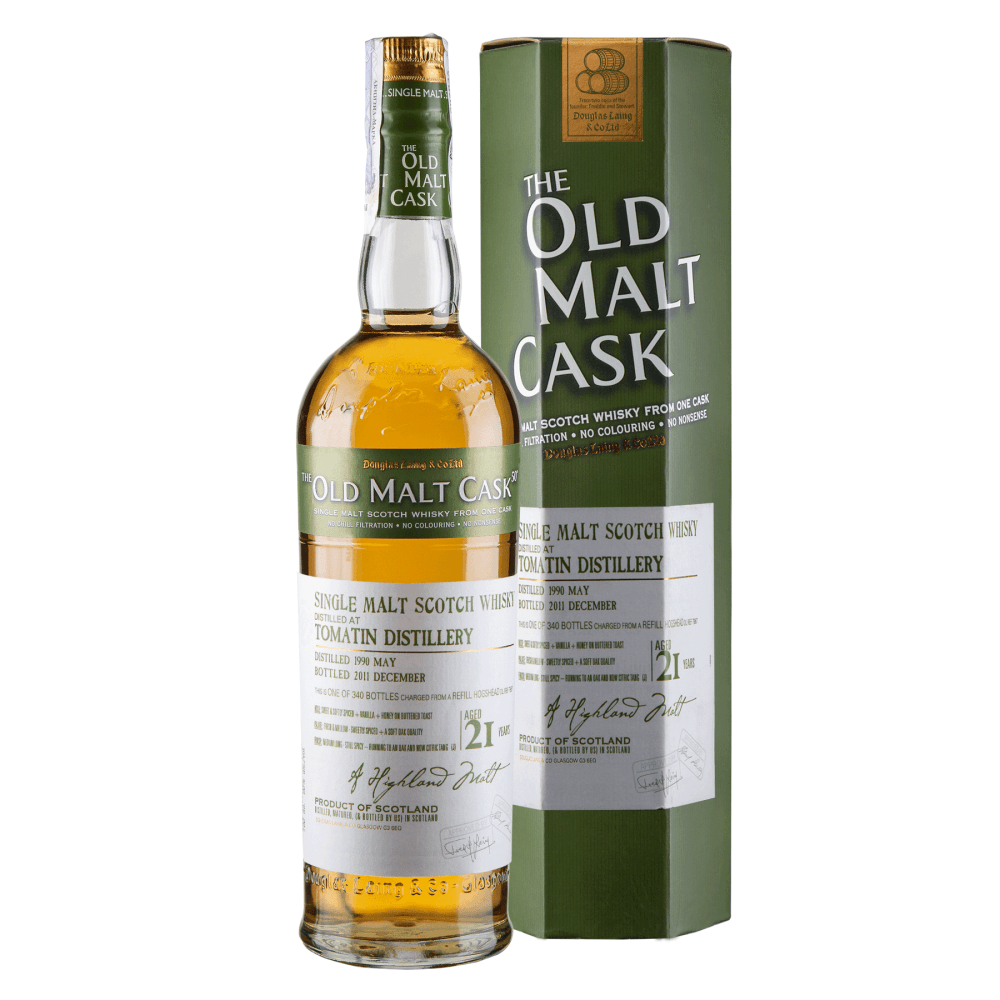 Віскі Tomatin Vintage 1990 21 yo Single Malt Scotch Whisky 50% 0.7 л