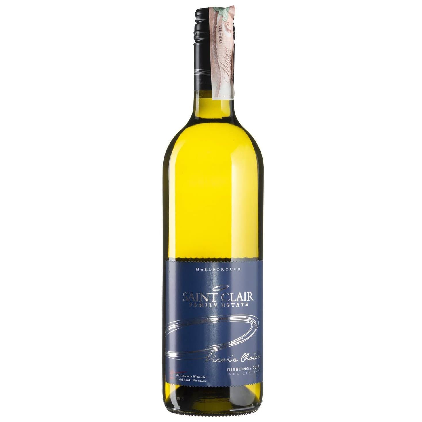 Вино Saint Clair Riesling Vicar's Choice, біле, напівсухе, 0,75 л (02567)