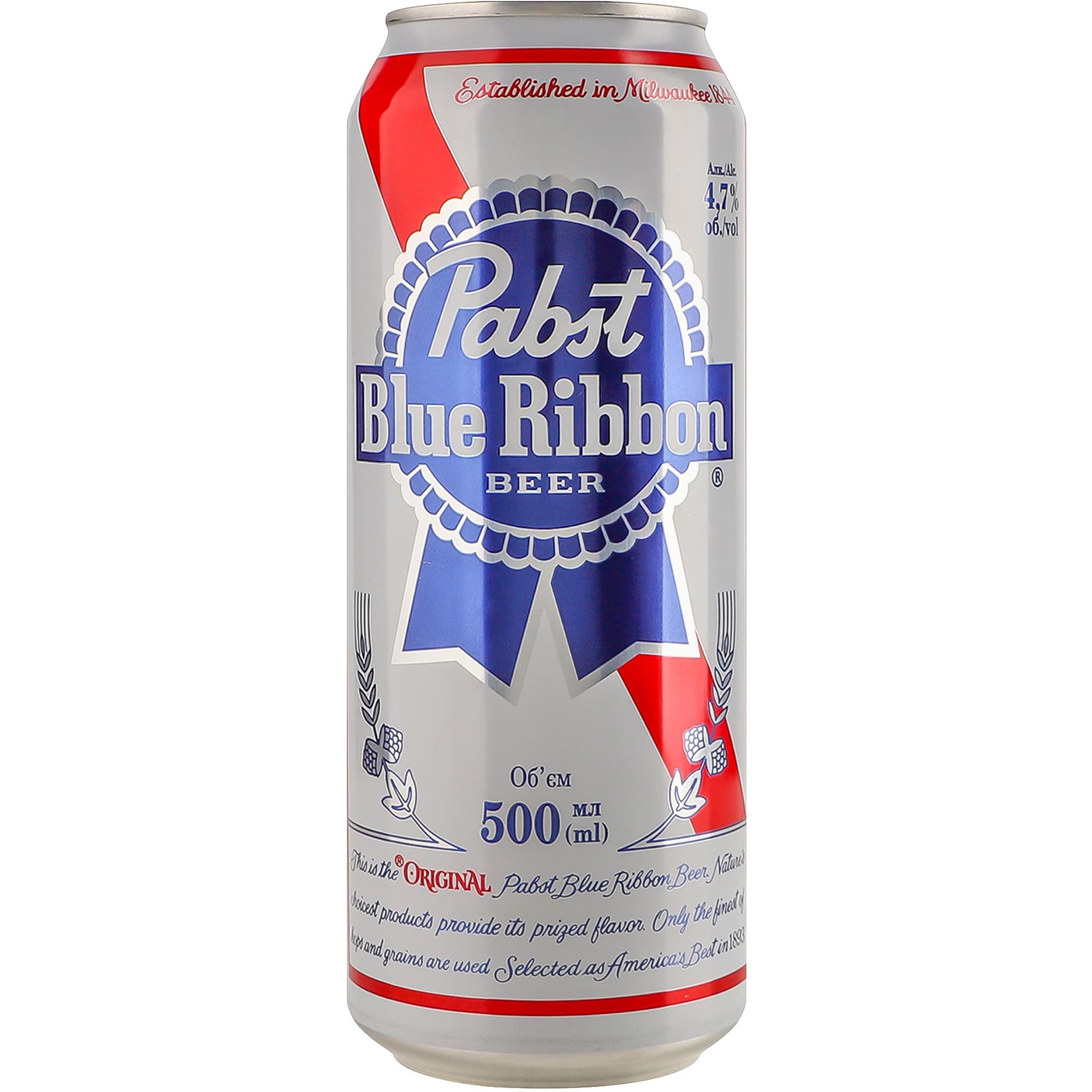 Пиво Pabst Blue Ribbon світле 0.5л 5% з/б