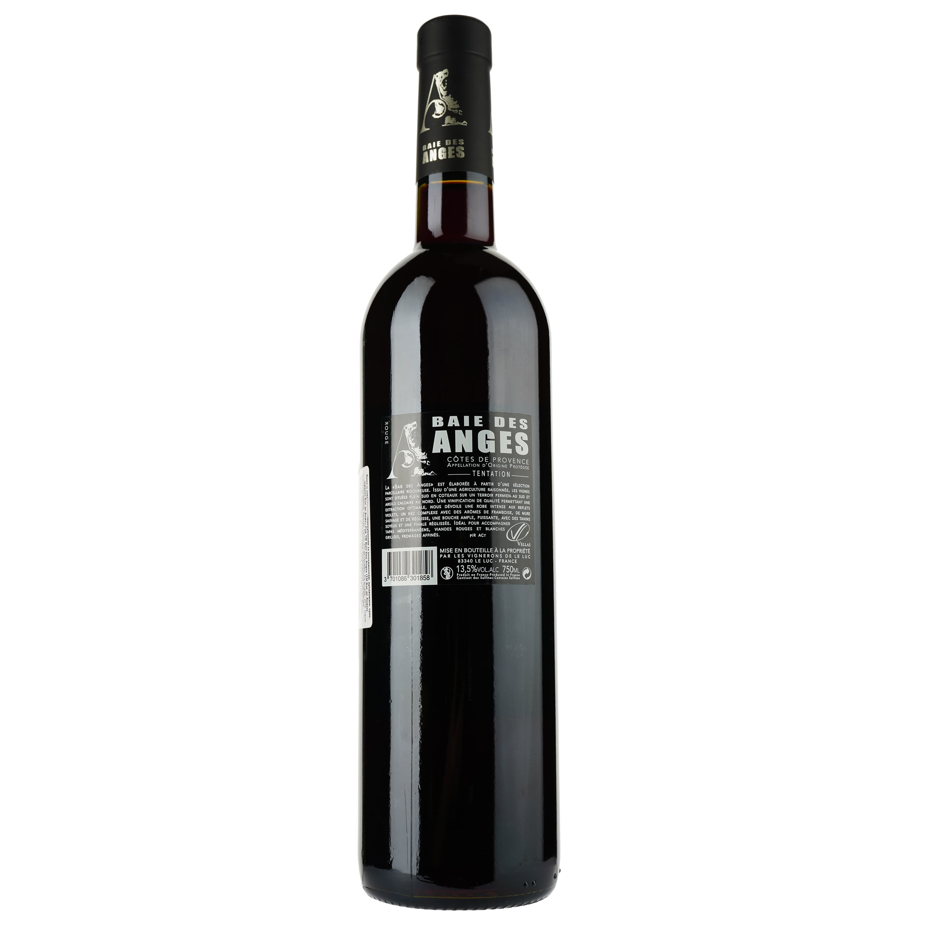 Вино Baie Des Anges Provence Rouge AOP Cotes de Provence червоне сухе 0.75 л