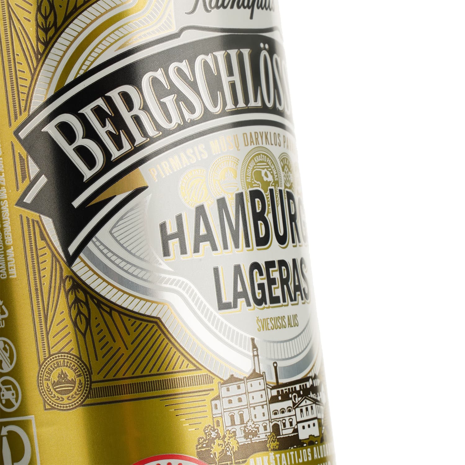 Пиво світле Kalnapilis Bergschlosschen Hamburgo 5% 0.5 л