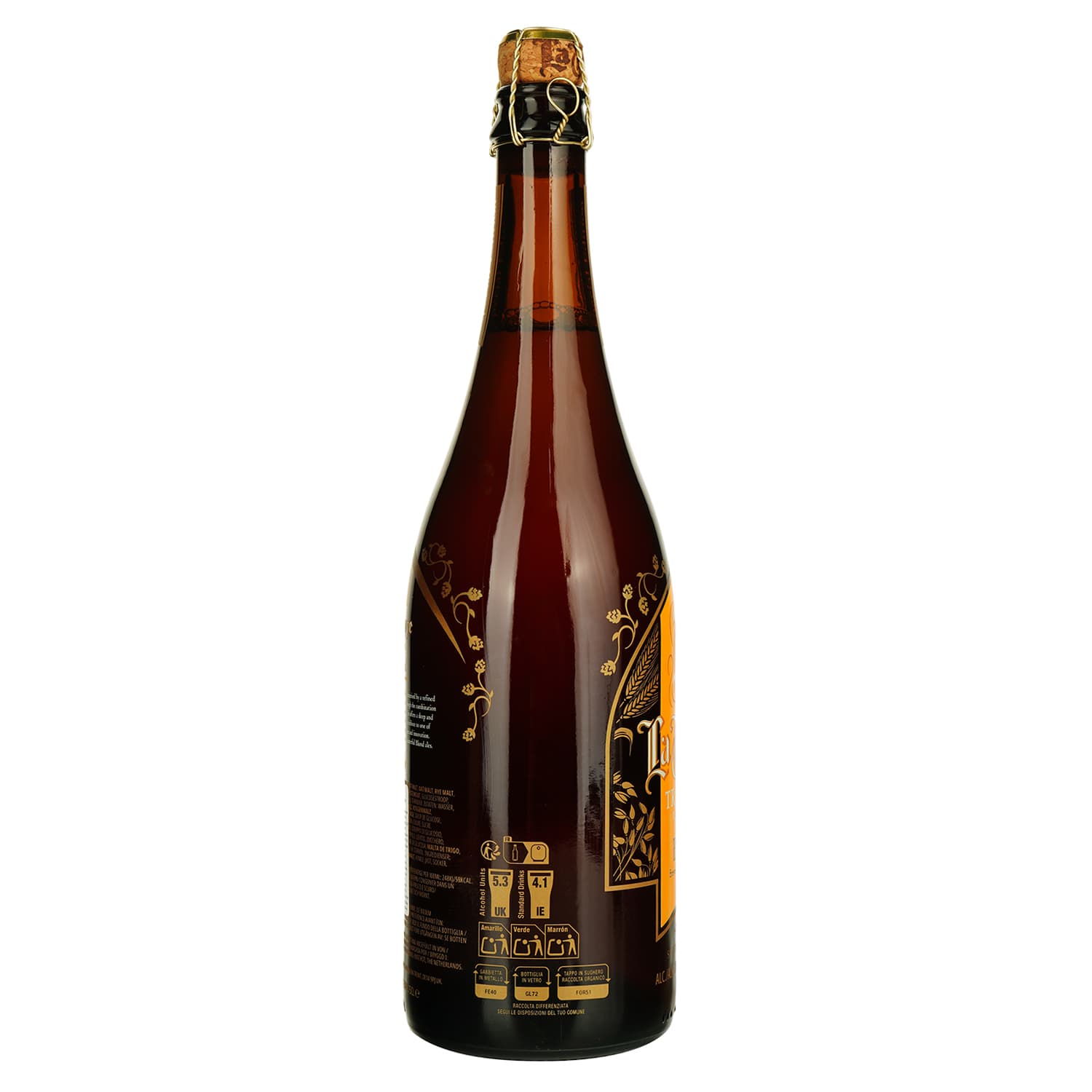 Пиво La Trappe Blond світле фільтроване 7% 0.75 л