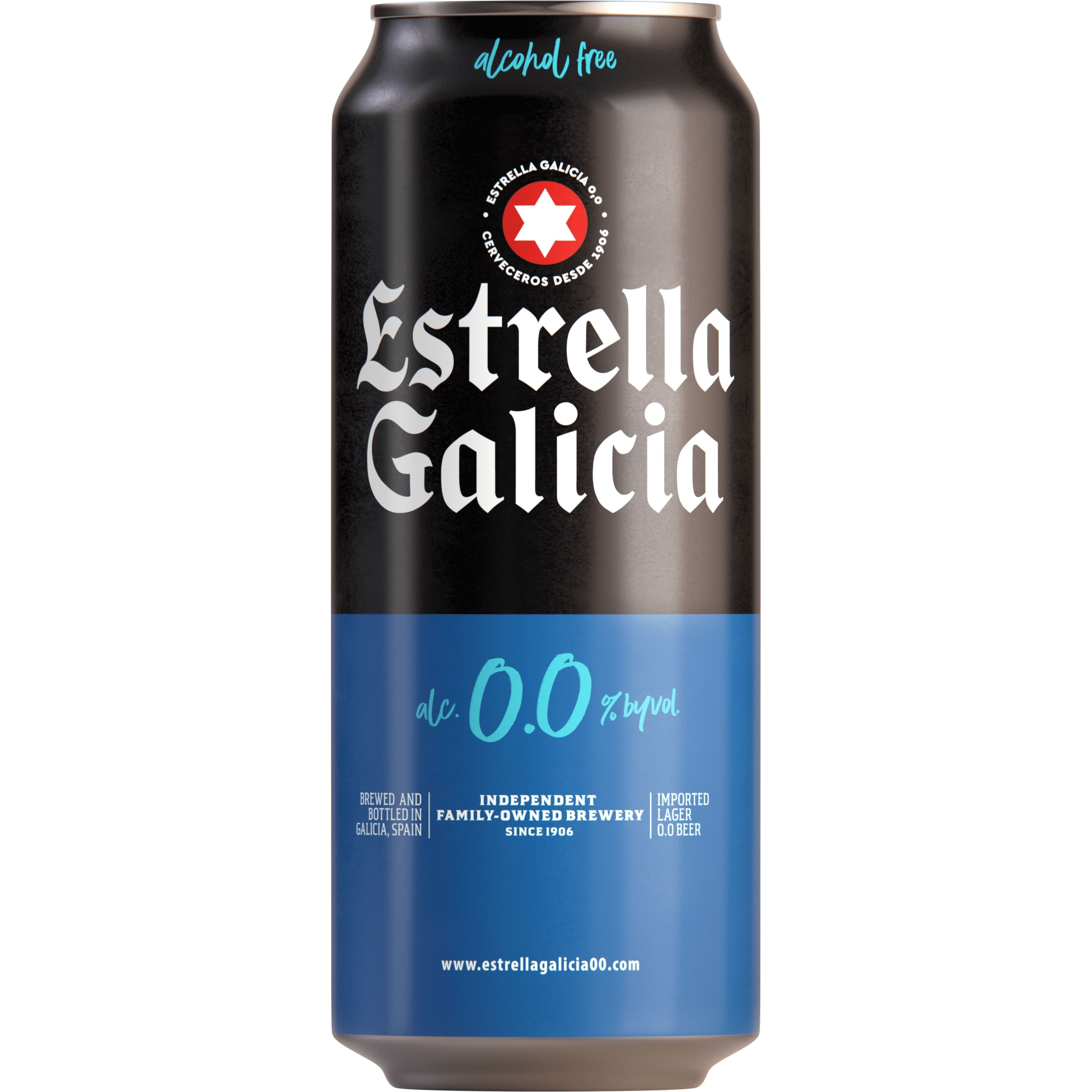Набір упаковка пива Estrella Galicia Especial безалкогольне світле 0.0% 2 л (0.5 л з/б x 4 шт.)