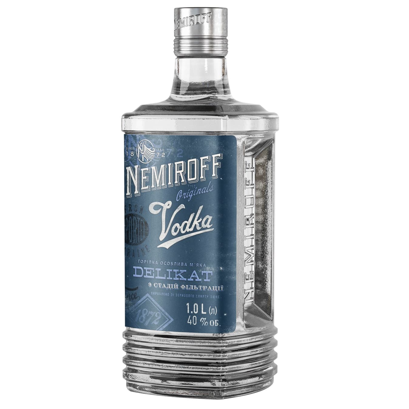 Упаковка горілки особливої Nemiroff Originals Делікат м'яка 40% 12 л (1 л х 12 шт.)
