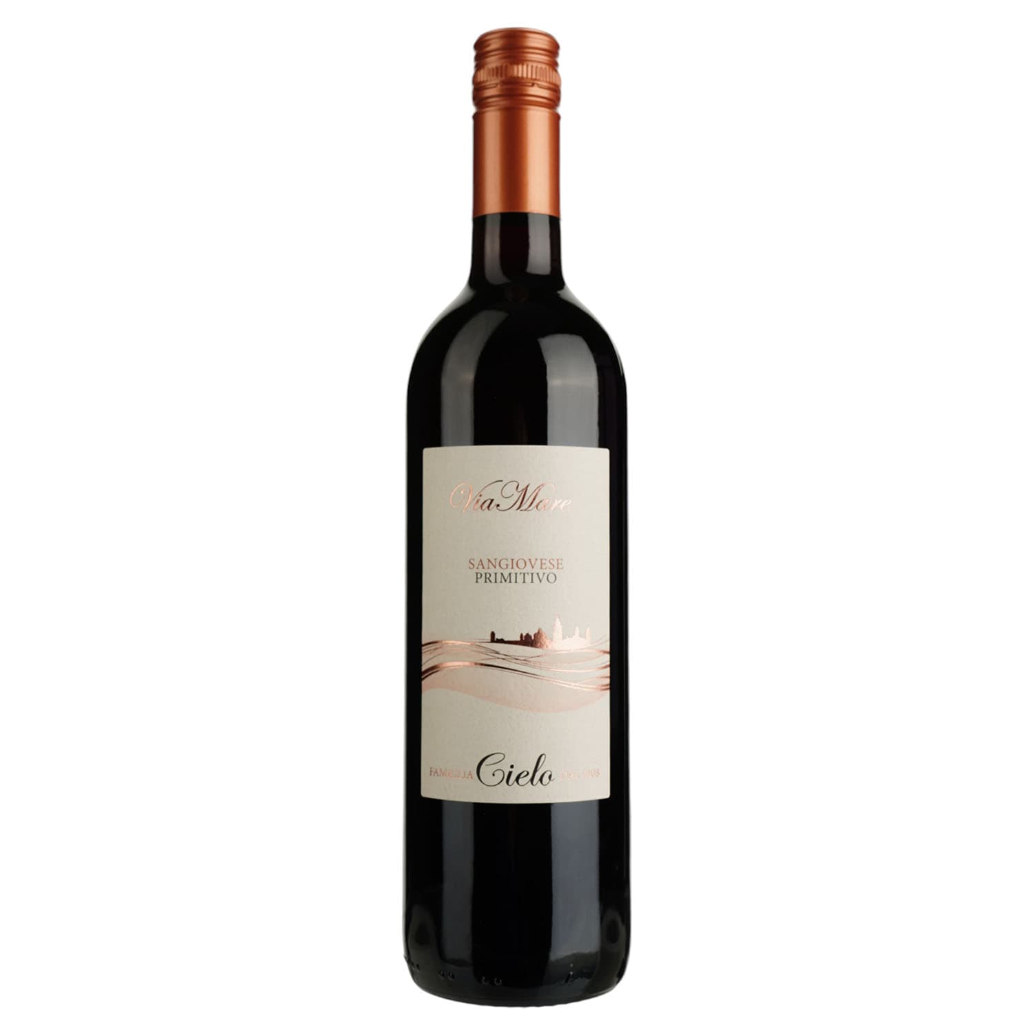 Cielo e Terra Viamare Sangiovese Primitivo Puglia IGT, червоне, сухе, 12,5%, 0,75 л