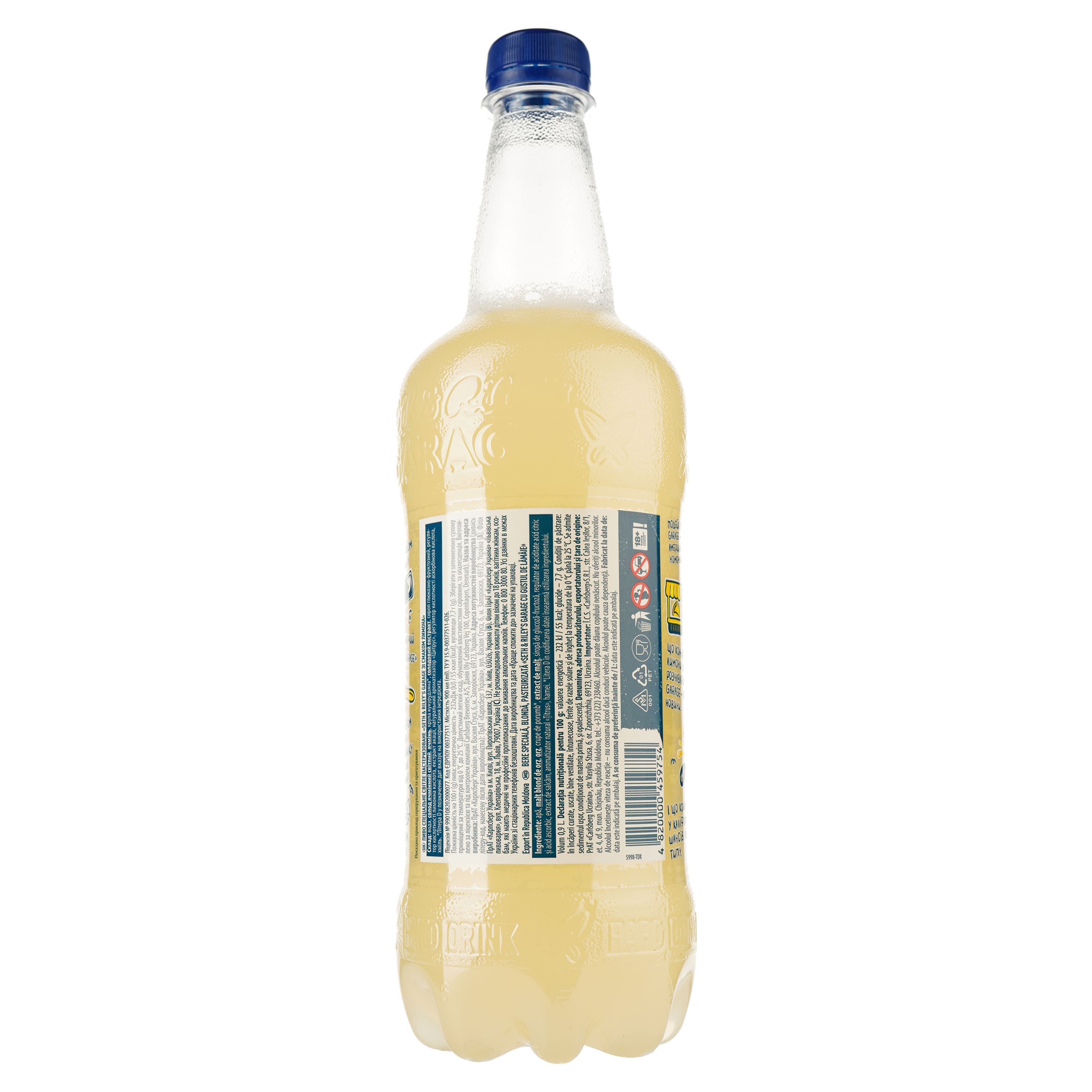 Упаковка пива Seth&Riley's Garage Hard Lemon світлого 4.4% 10.8 л (0.9 л х 12 шт.)