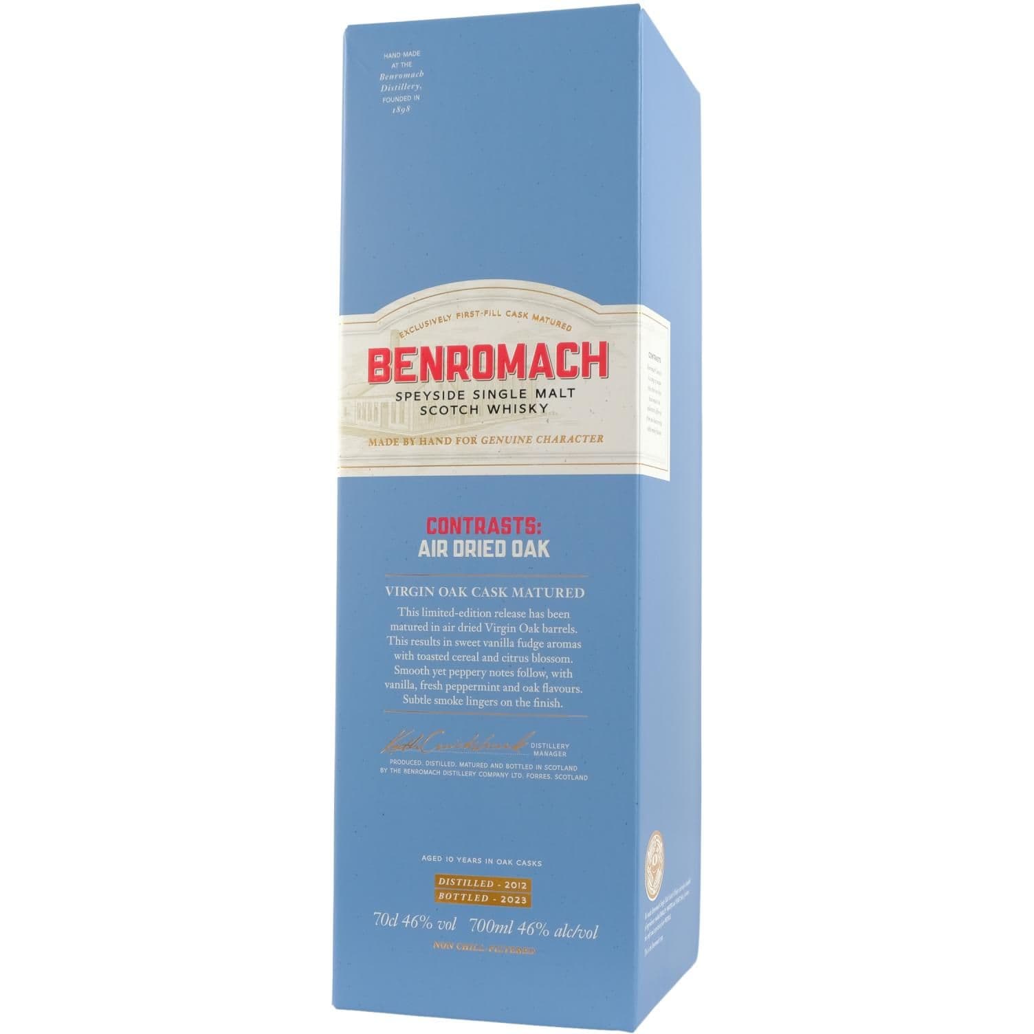 Віскі Benromach Virgin Oak Air Dried 46% 0.7 л в подарунковій коробці