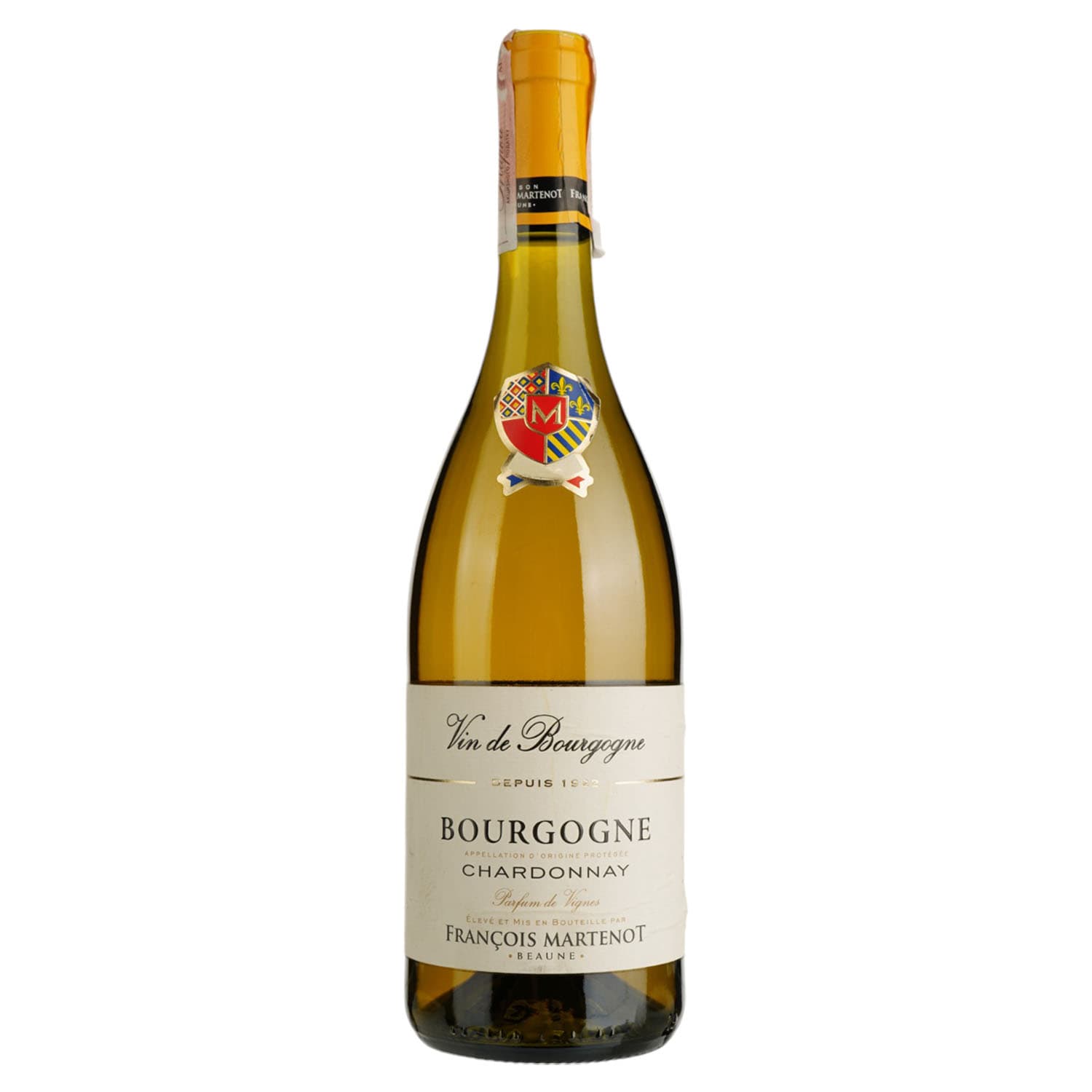 Вино Francois Martenot Bourgogne Chardonnay Parfum de Vigne, біле, сухе, 12,5%, 0,75 л
