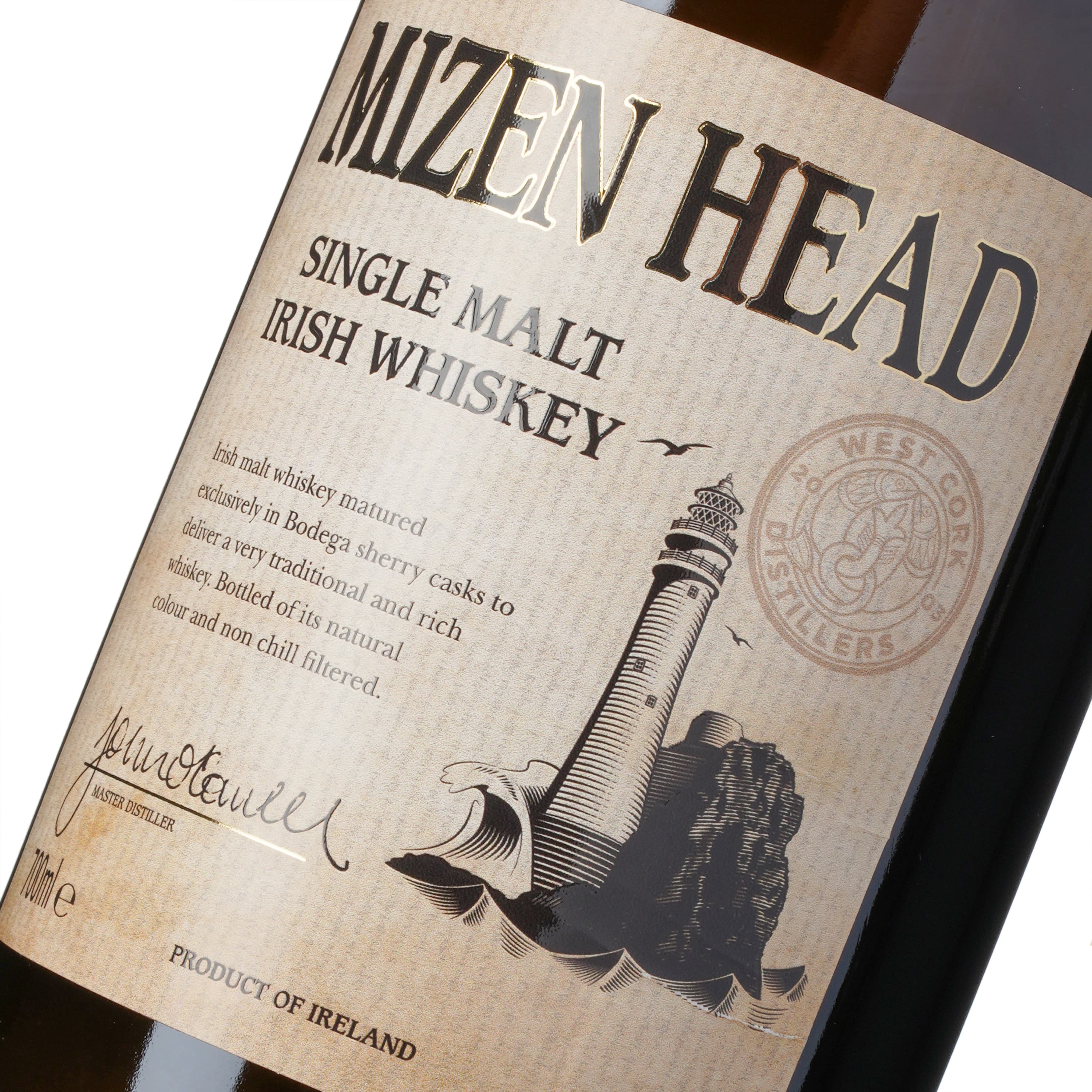 Віскі Mizen Head Single Malt Irish Whiskey 40% 0.7 л