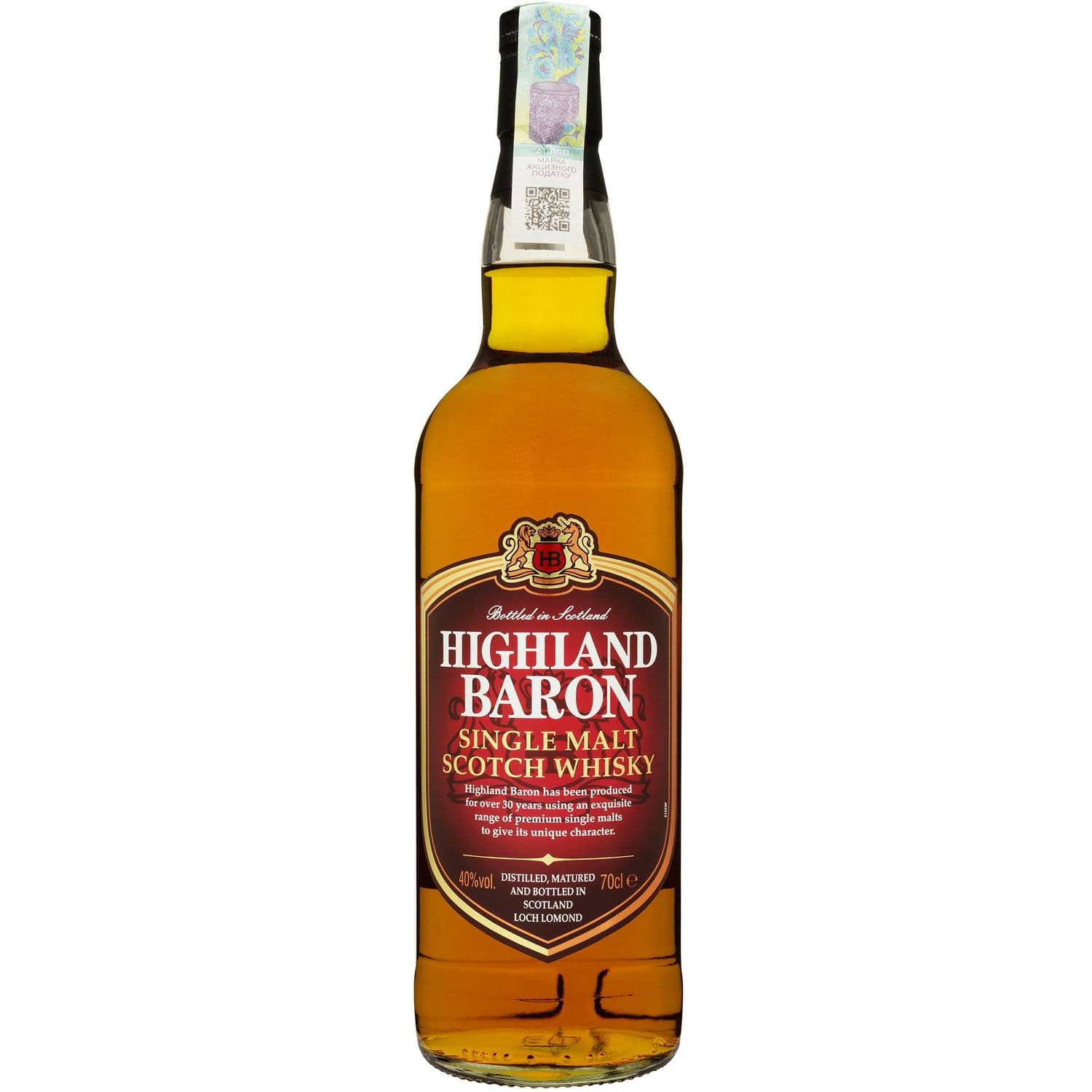Віскі Highiland Baron Single Malt Scotch 40% 0.7 л в подарунковій коробці