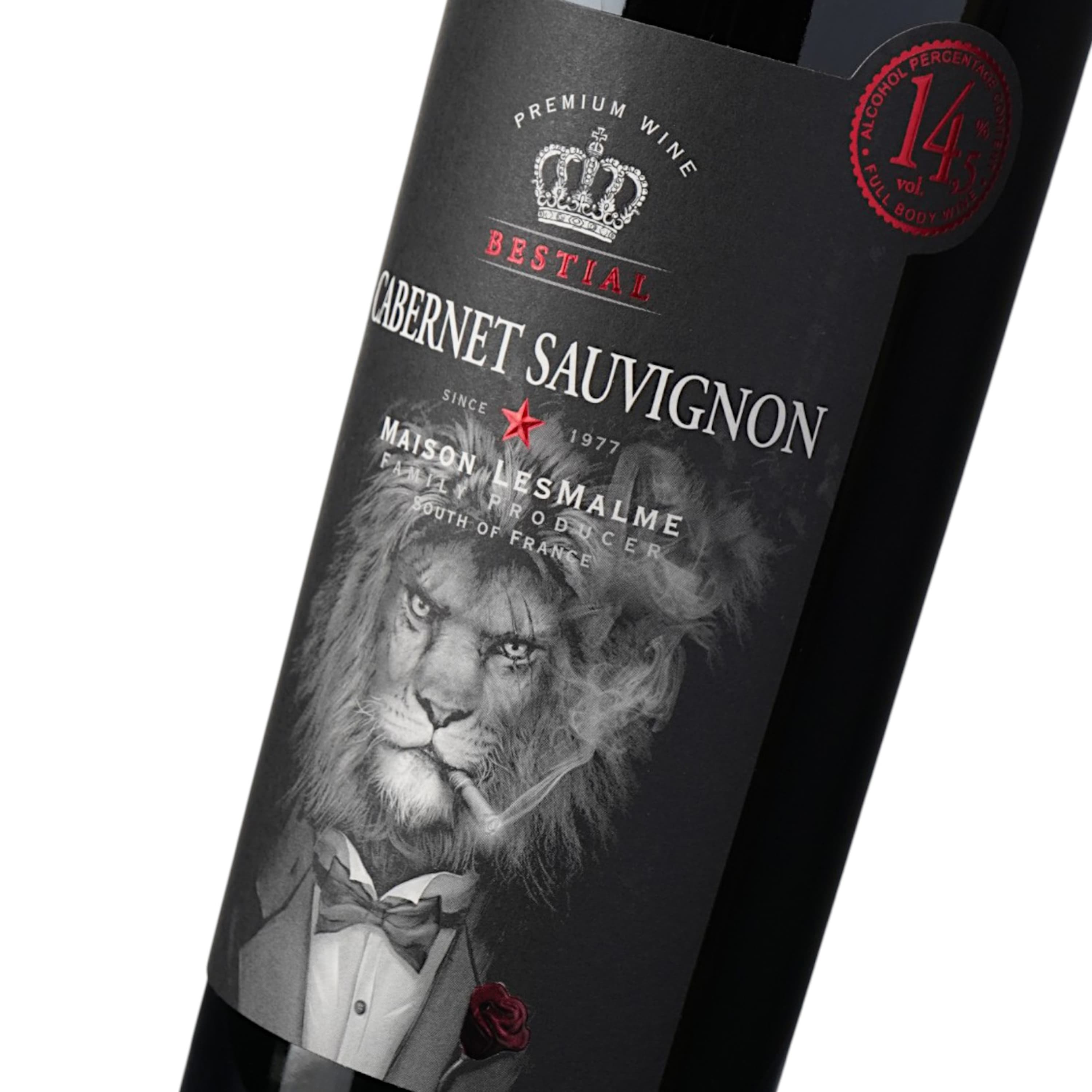 Вино Bestial Cabernet Sauvignon IGP Pays D'Oc, червоне, сухе, 0,75 л