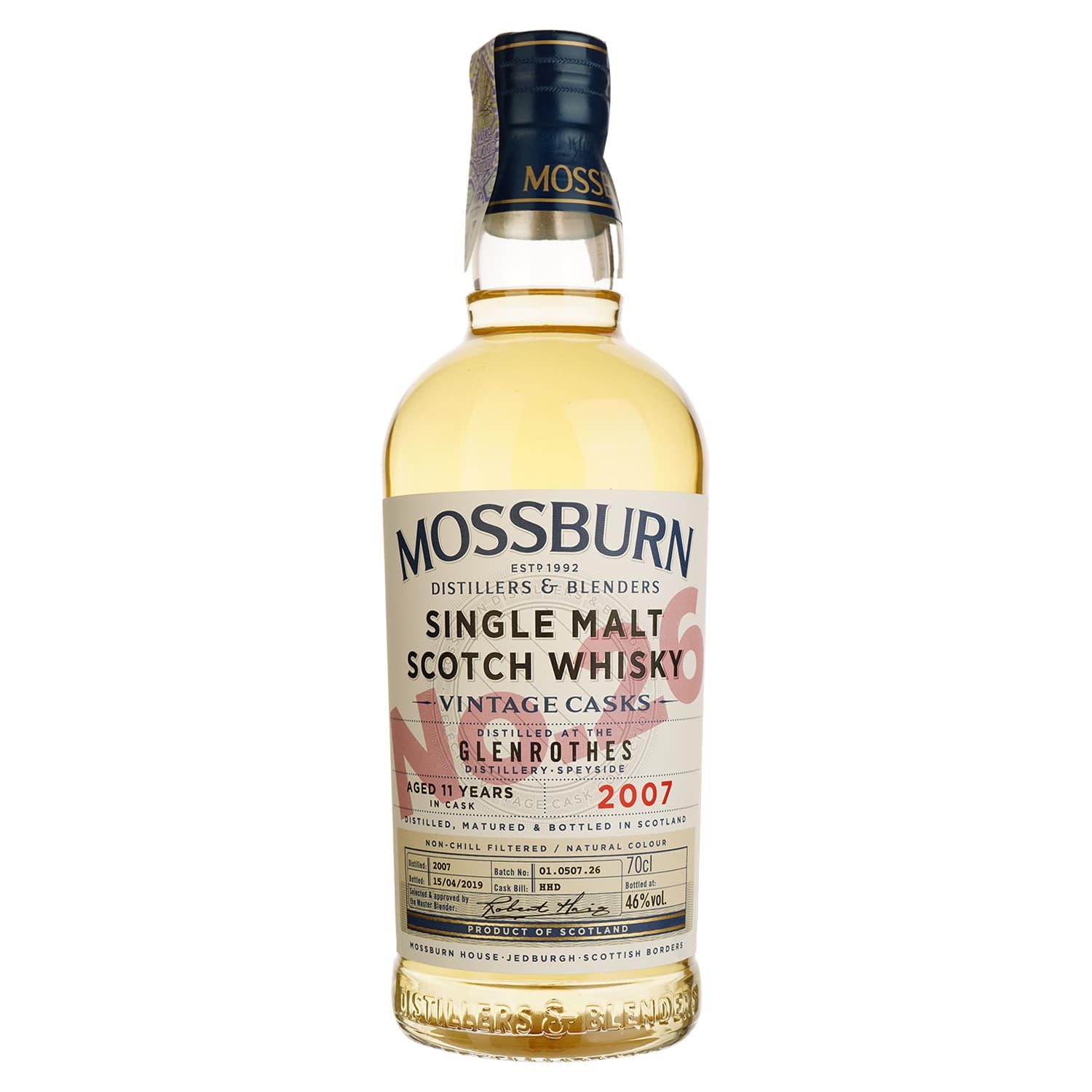 Віскі Mossburn Vintage Casks No 26 Glenrothes 11 років, 46%, 0,7 л