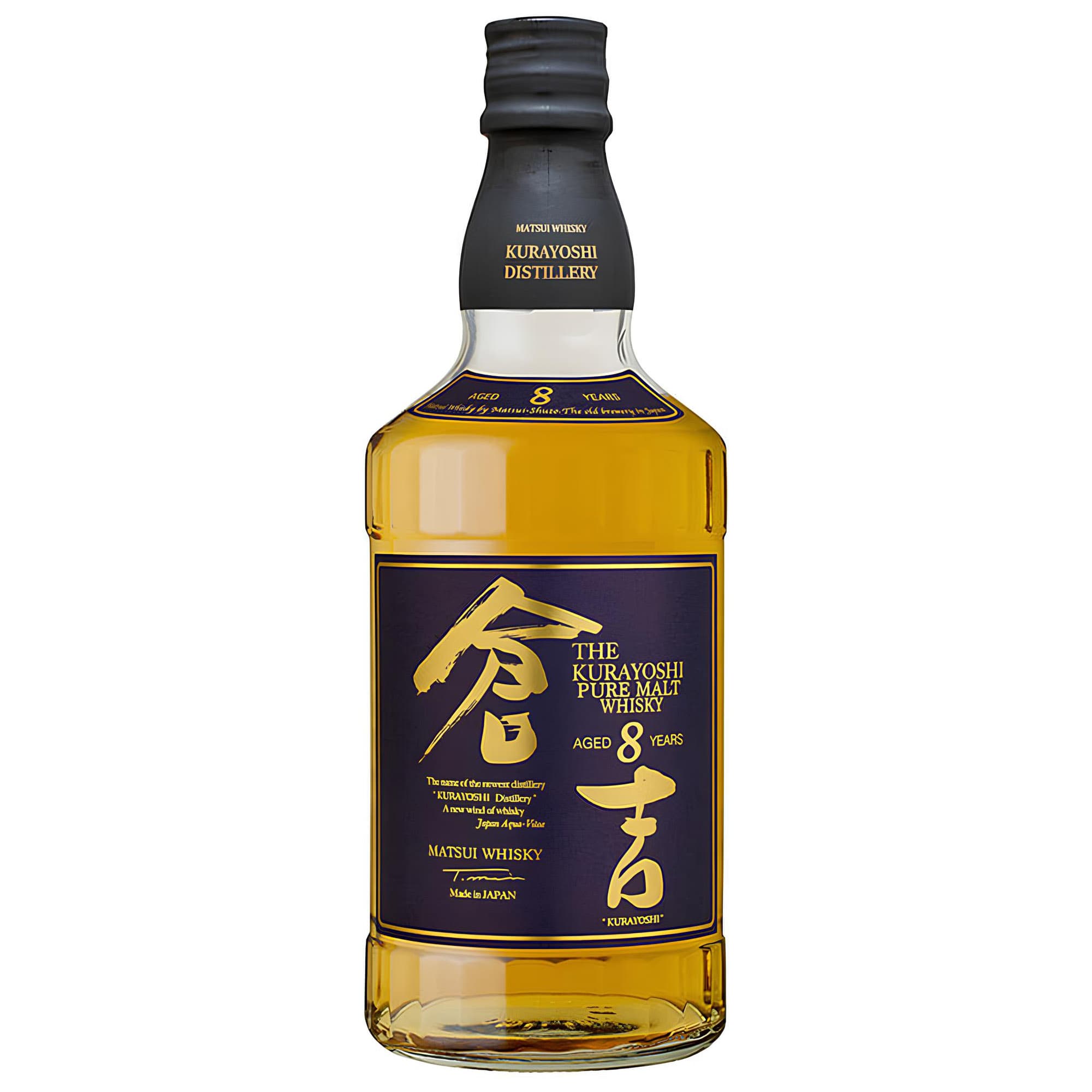Віскі The Kurayoshi 8 yo Japanese Pure Malt Whisky 43% 0.7 л у подарунковій коробці