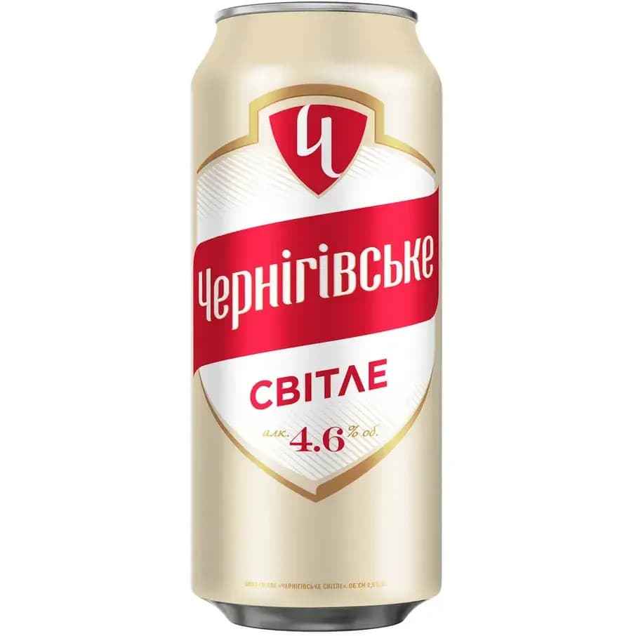 Пиво Чернігівське світле 4.6% з/б 0.5 л (243971)