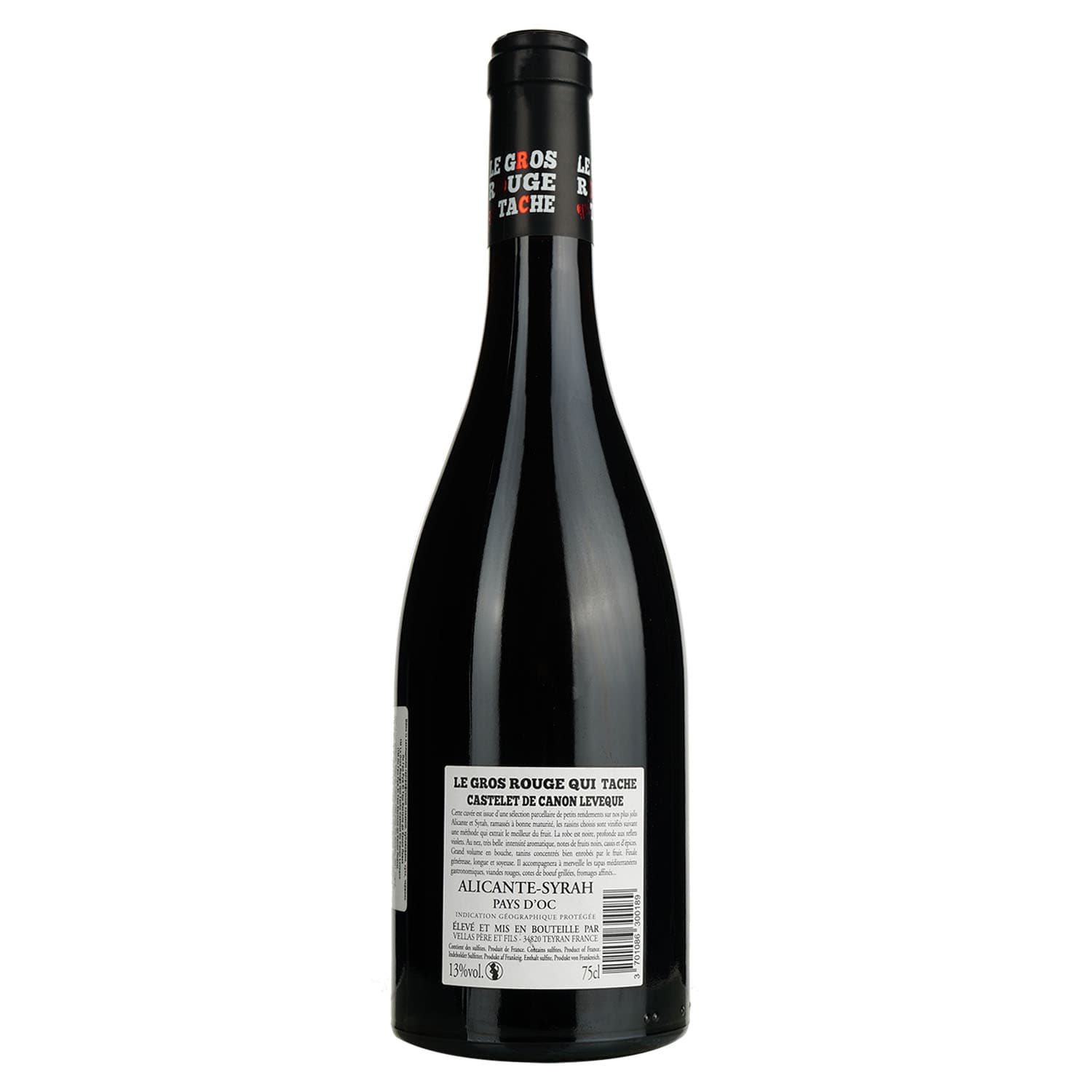 Вино Le Gros Rouge Qui Tache Castelet De Canon Leveque IGP Pays D'Oc червоне сухе 0.75 л