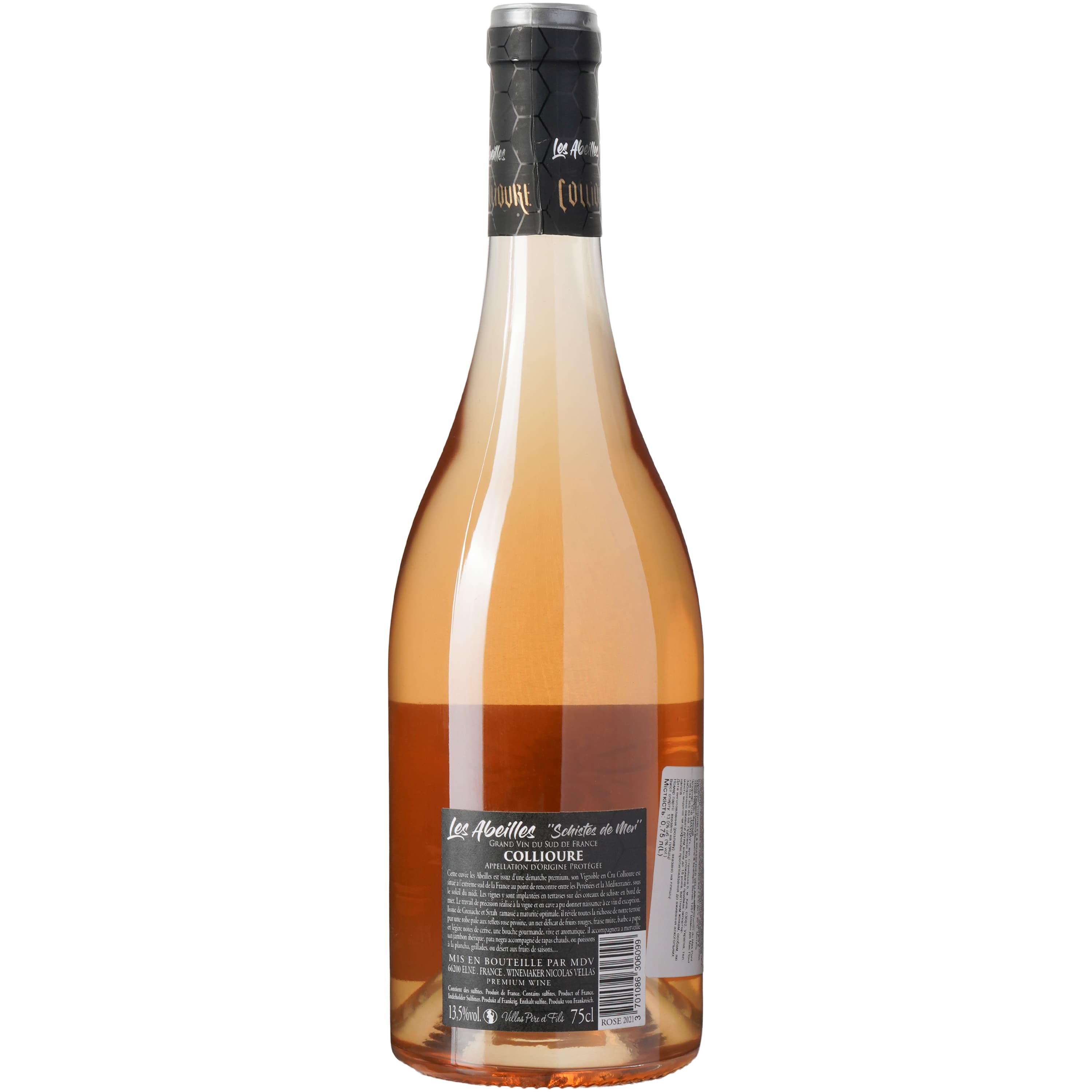 Вино Les Abeilles Rose AOP Collioure, рожеве, сухе, 0,75 л