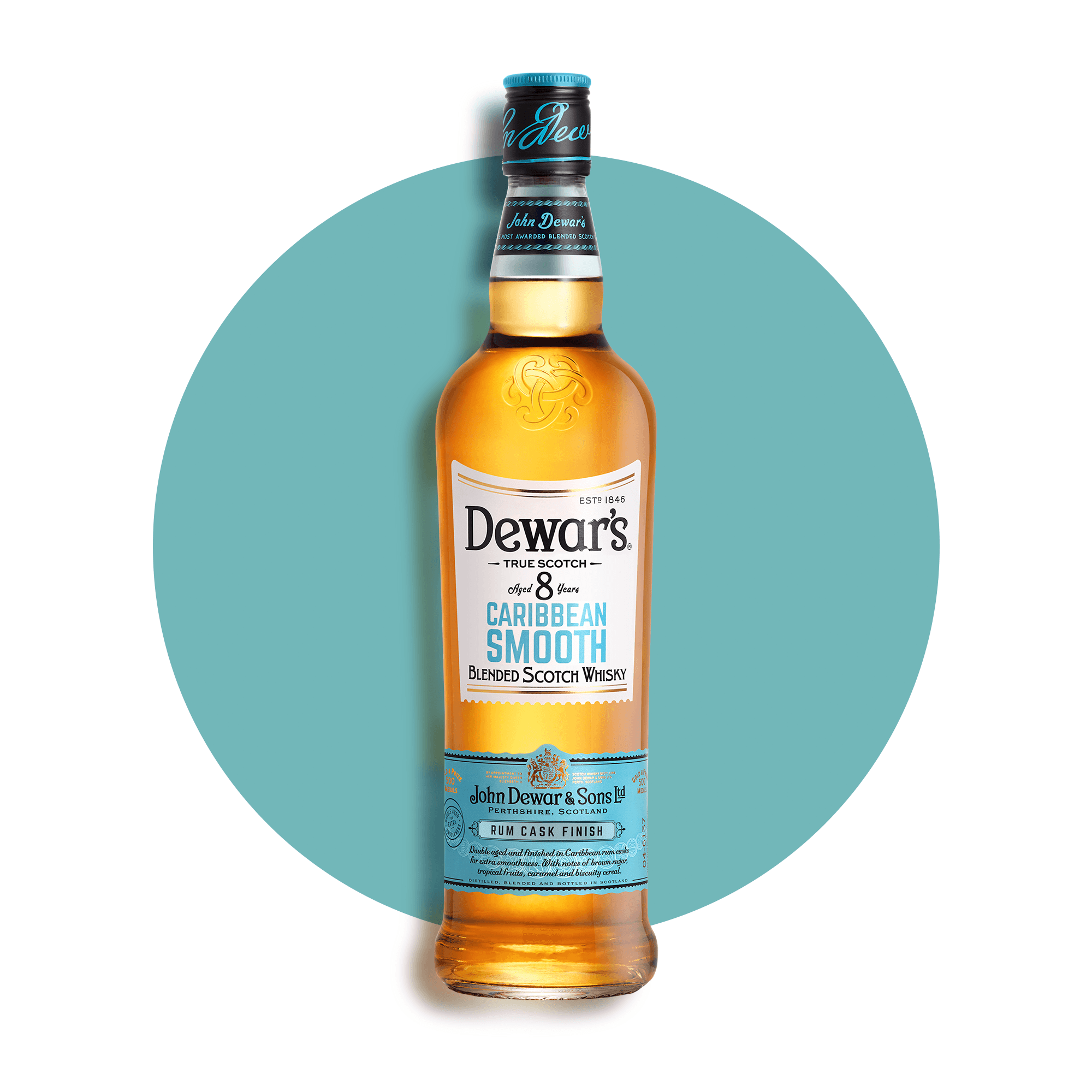 Віскі Dewar's Caribbean Smooth 8 yo Blended Scotch Whisky 40% 0.7 л