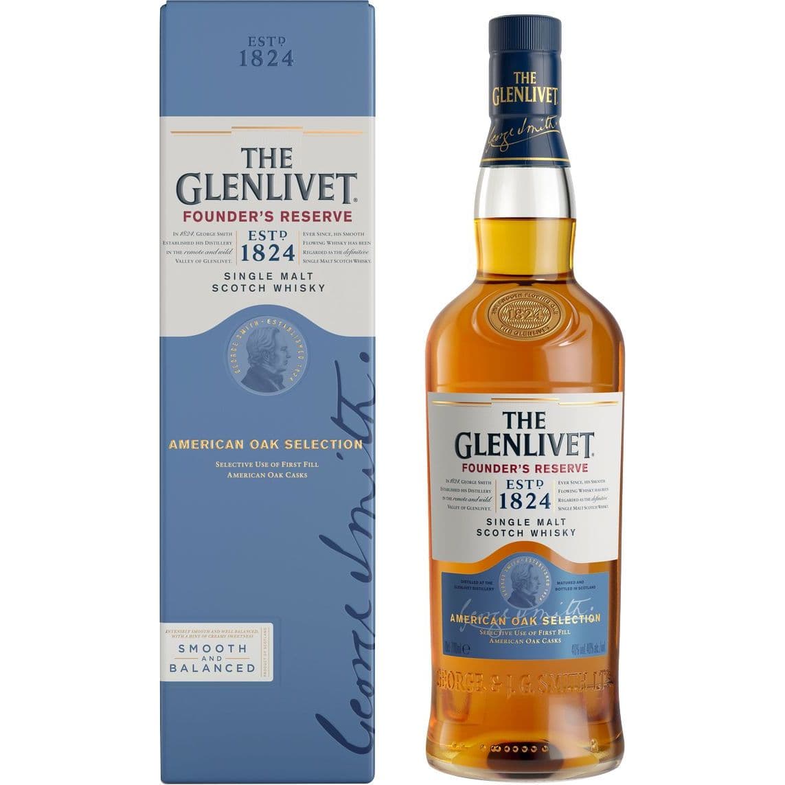 Віскі The Glenlivet Founder's Reserve, в подарунковій упаковці, 40%, 0,7 л