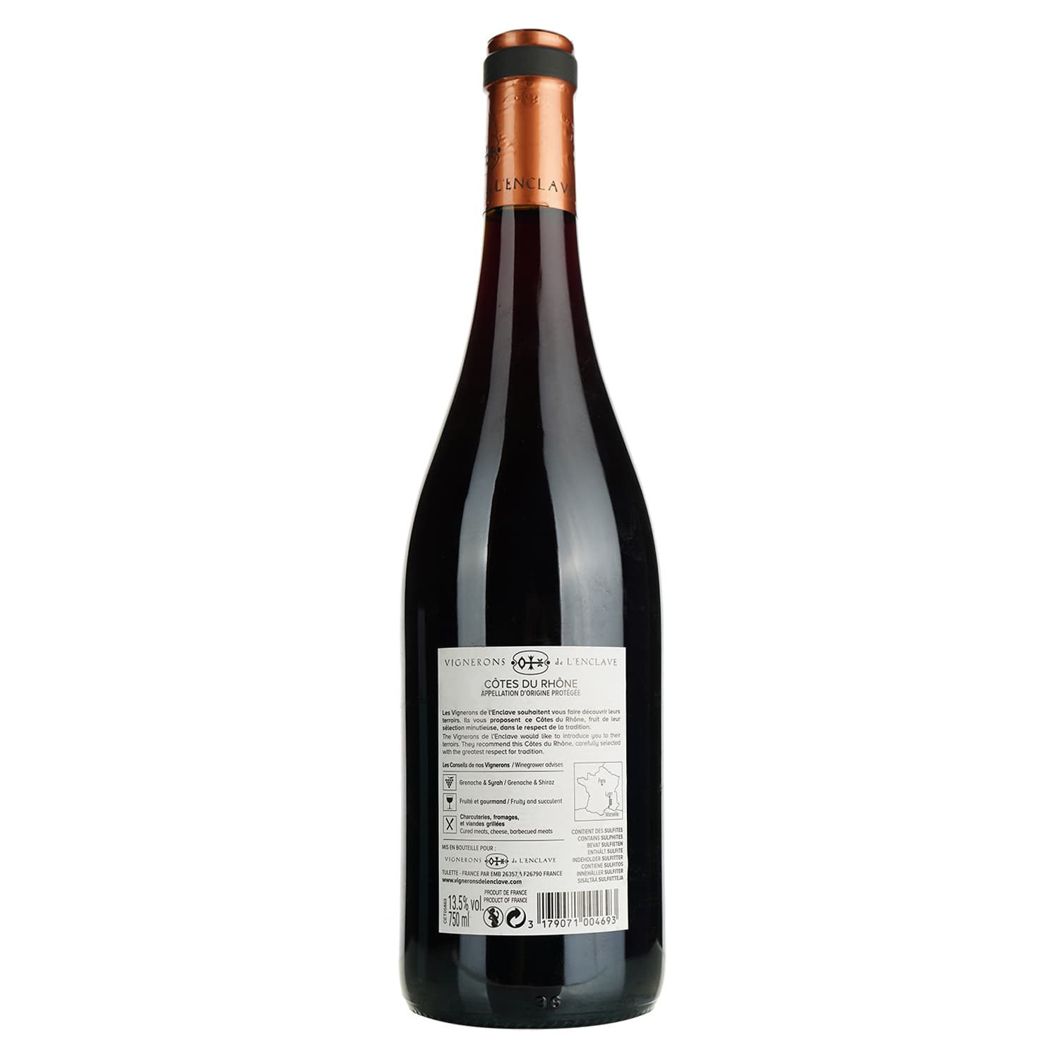 Вино Marquis De La Coronne Cotes Du Rhone AOP, червоне, сухе, 0,75 л