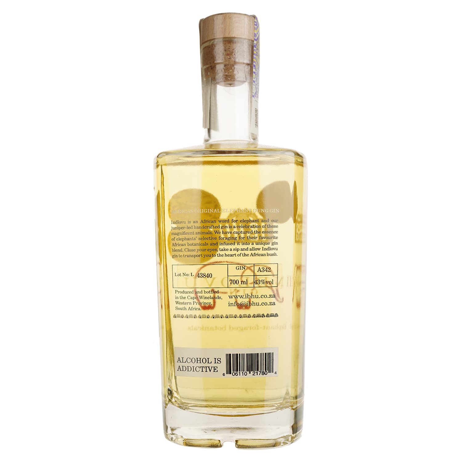 Уцінка. Джин Ibhu Indlovu Elephant-Foraged Botanicals Gin 43% 0.7 л