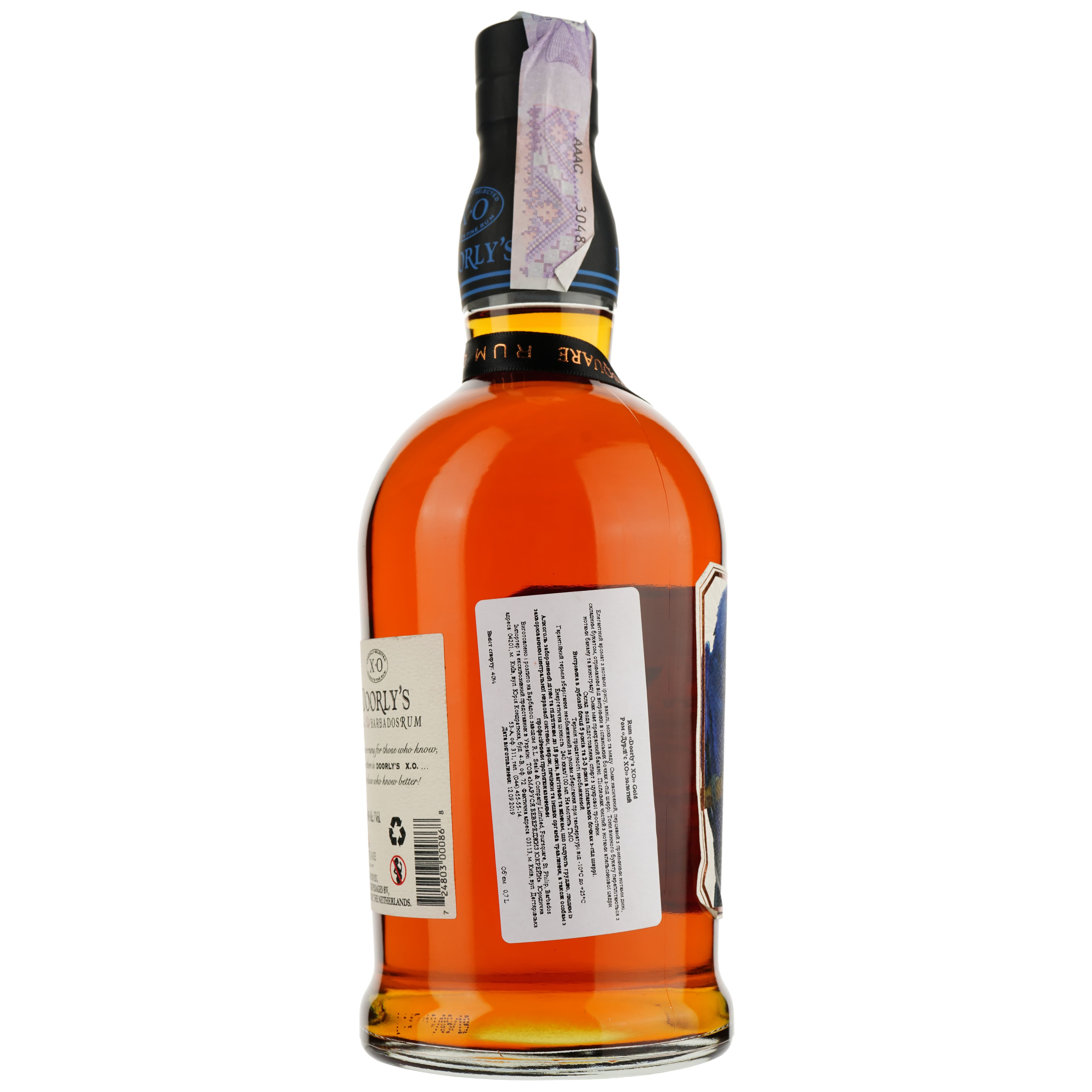 Ром Doorly’s XO Gold, 40%, 0,7 л