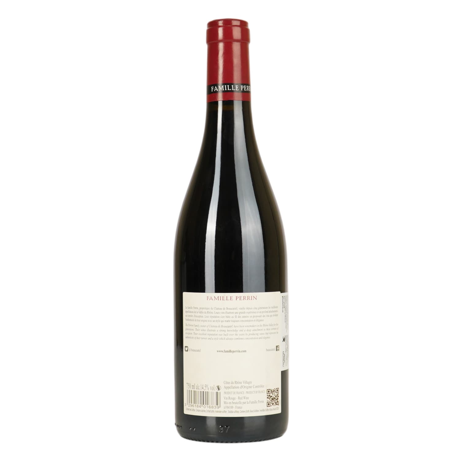 Вино Famille Perrin Cotes du Rhone Villages, червоне, сухе, 14,5%, 0,75 л