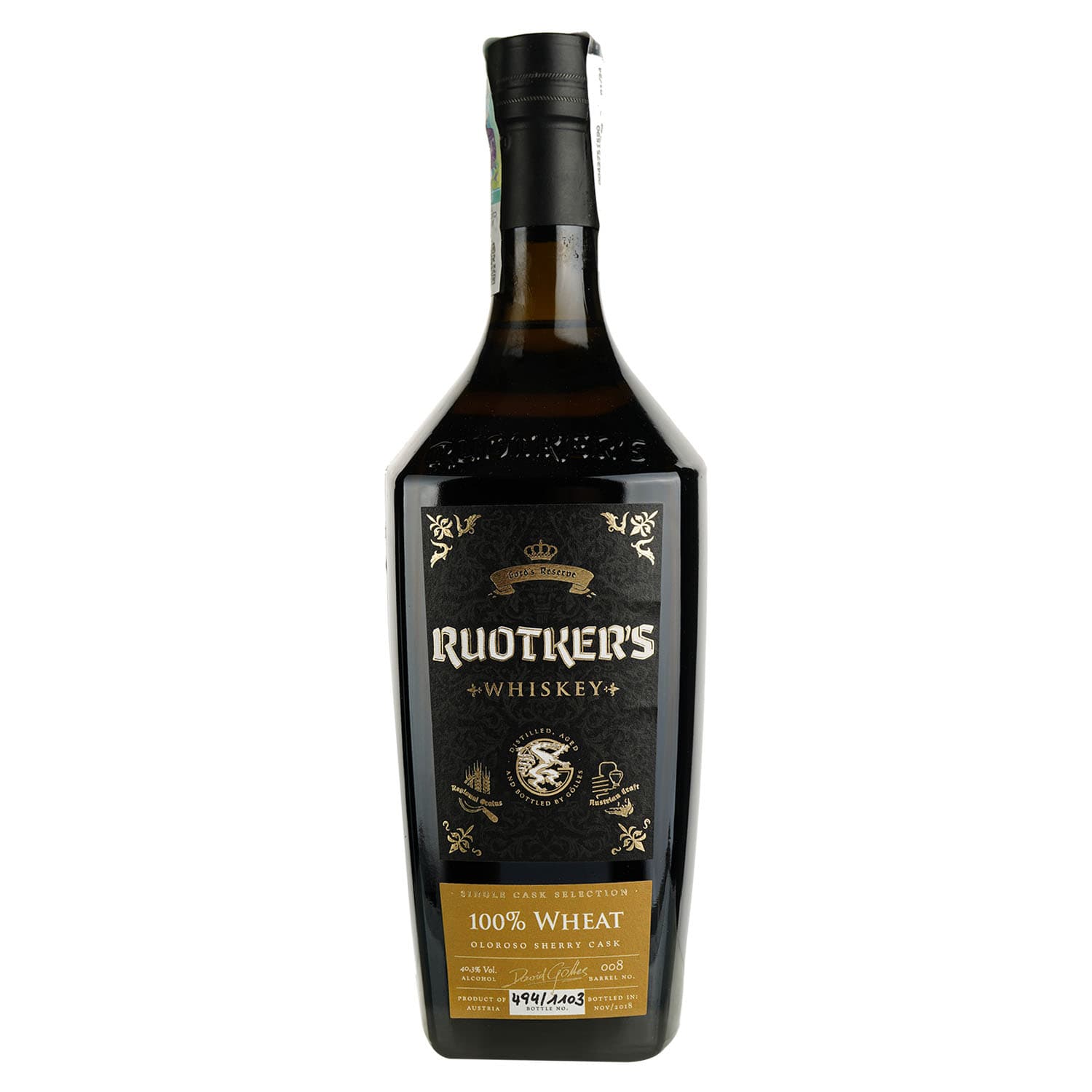 Віскі Ruotker's Oloroso Sherry Cask 40.3% 0.7 л в подарунковій упаковці