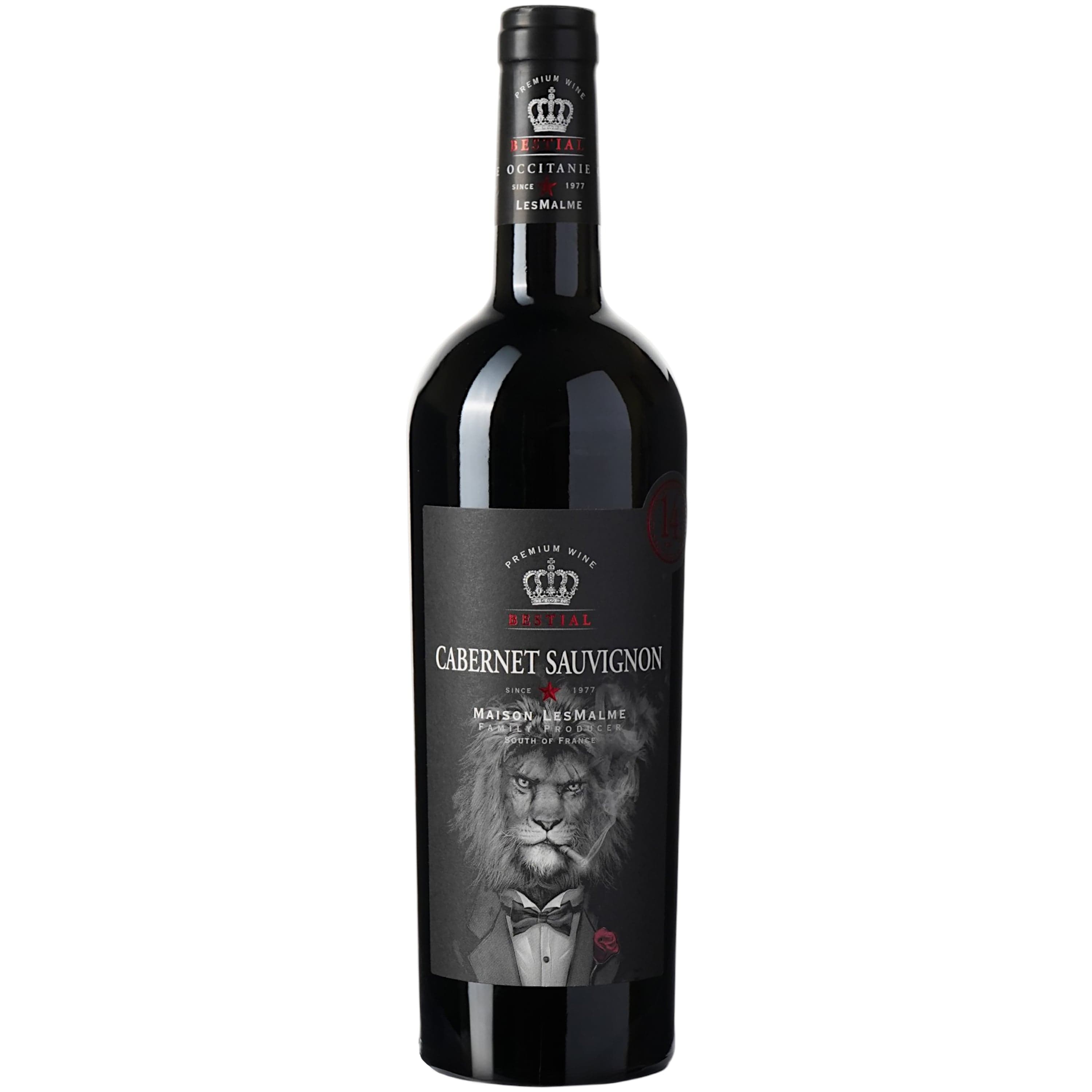 Вино Bestial Cabernet Sauvignon IGP Pays D'Oc, червоне, сухе, 0,75 л