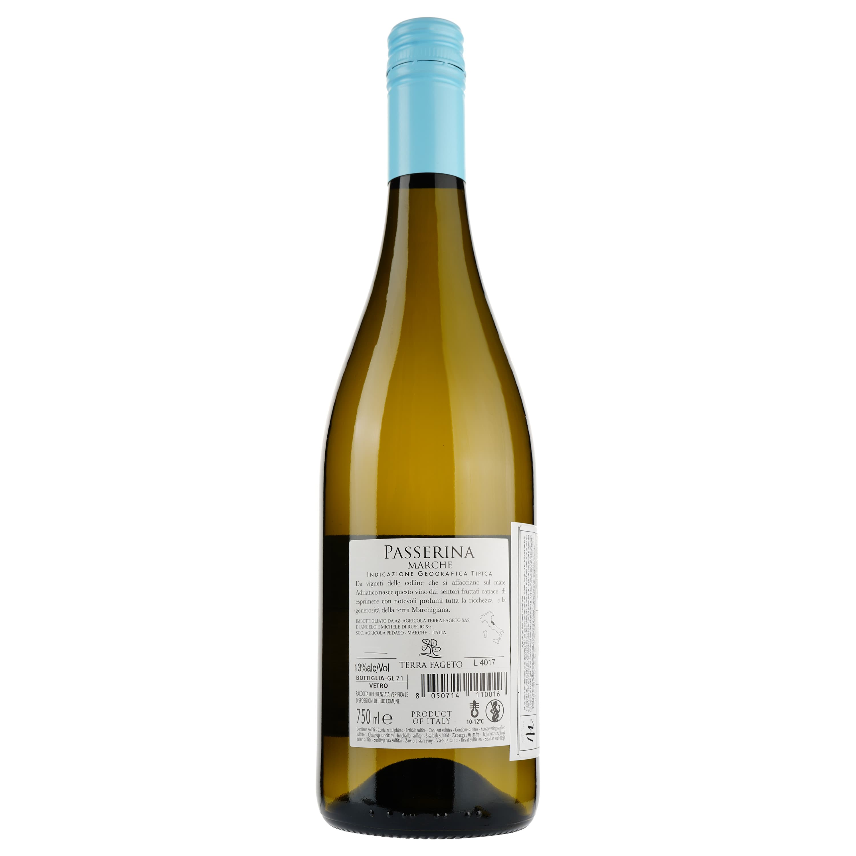 Вино Terra Fageto Passerina Marche IGT, біле, сухе, 0,75 л
