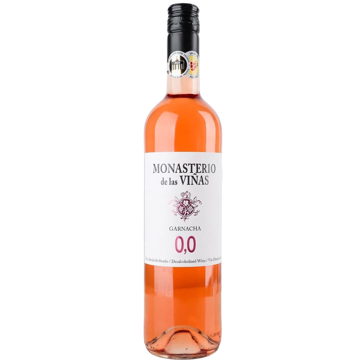 Вино Monasterio de las Vinas Garnacha рожеве напівсухе безалкогольне 0.75 л