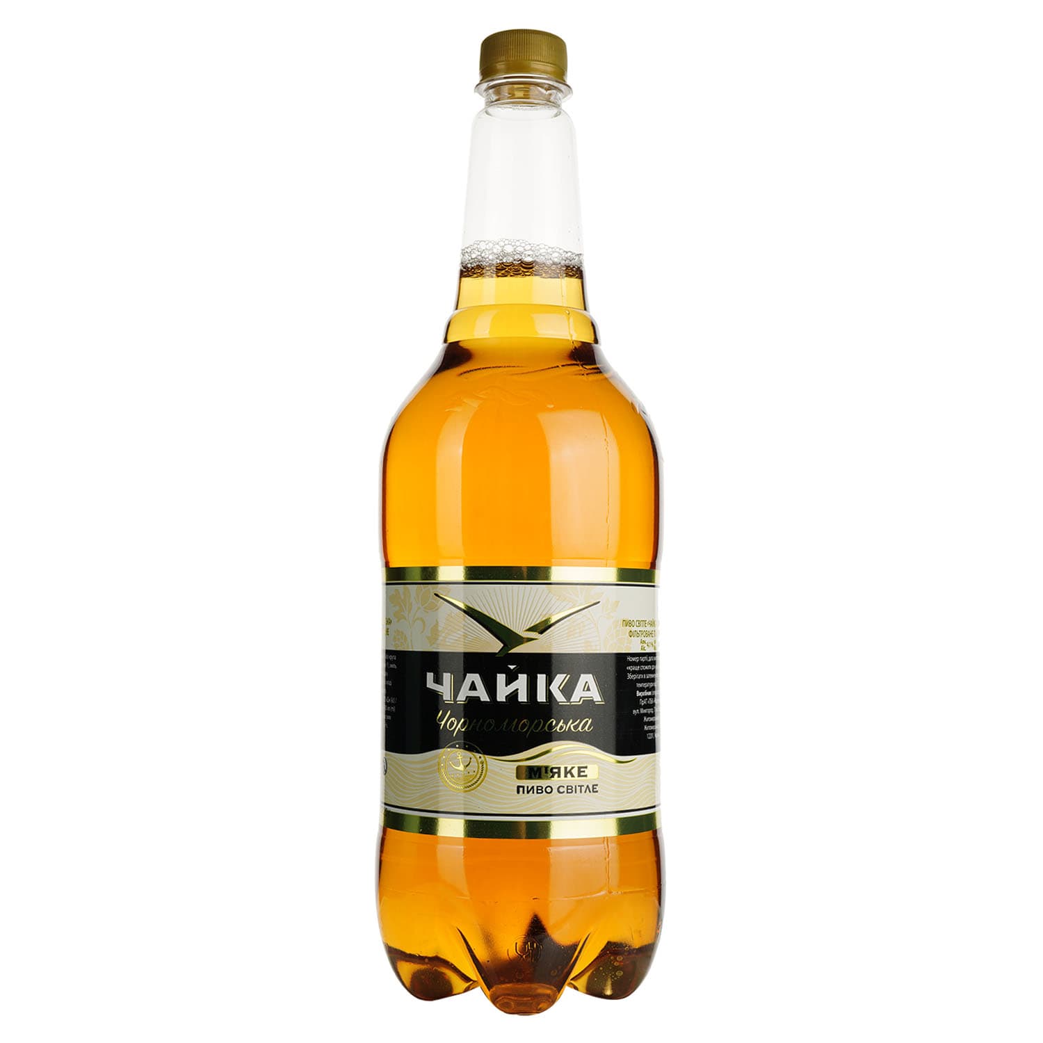 Пиво Чайка Чорноморська, світле, 4,5%, 1,45 л (868307)